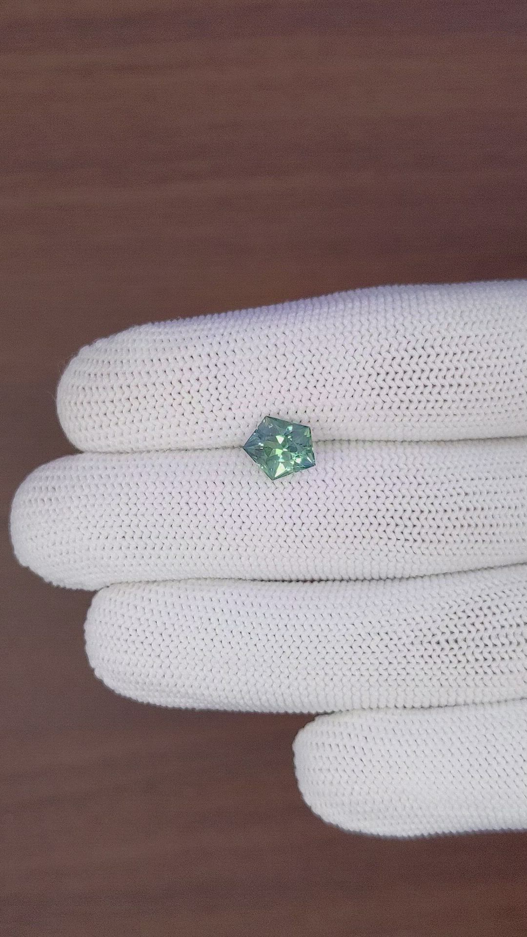 2.65 Ct. Bluish Green Sapphire from Montana Size Video
