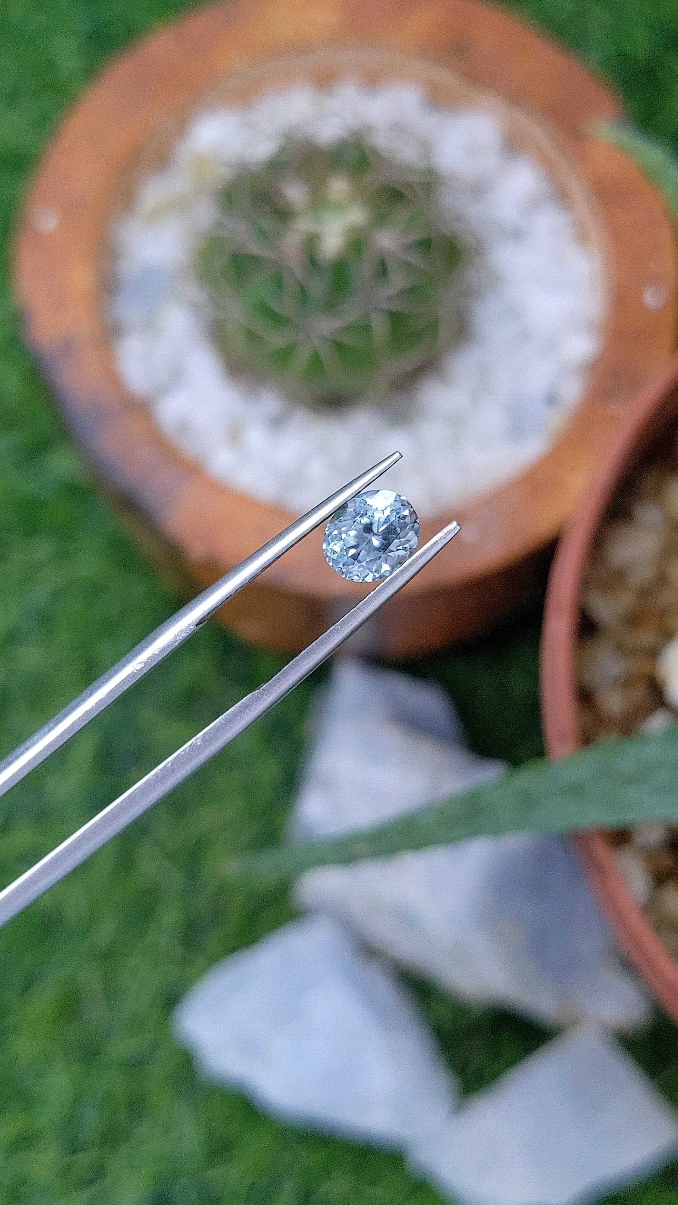 1.11 Ct. Greyish Blue Sapphire from Montana Size Video