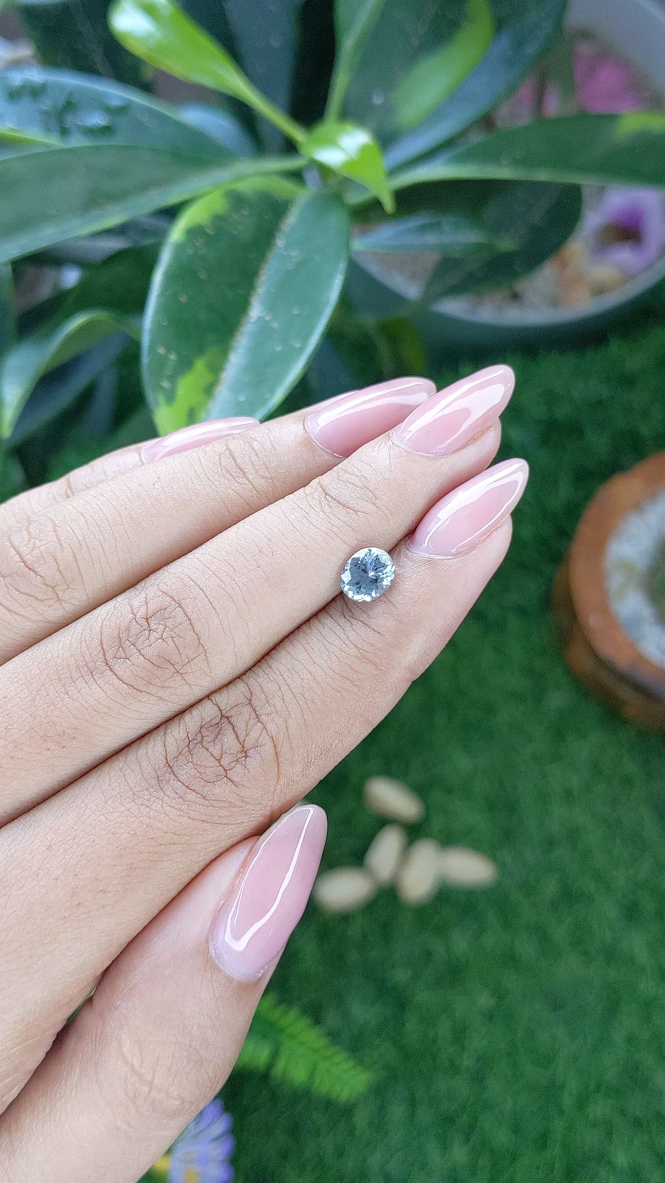 1.11 Ct. Greyish Blue Sapphire from Montana Size Video