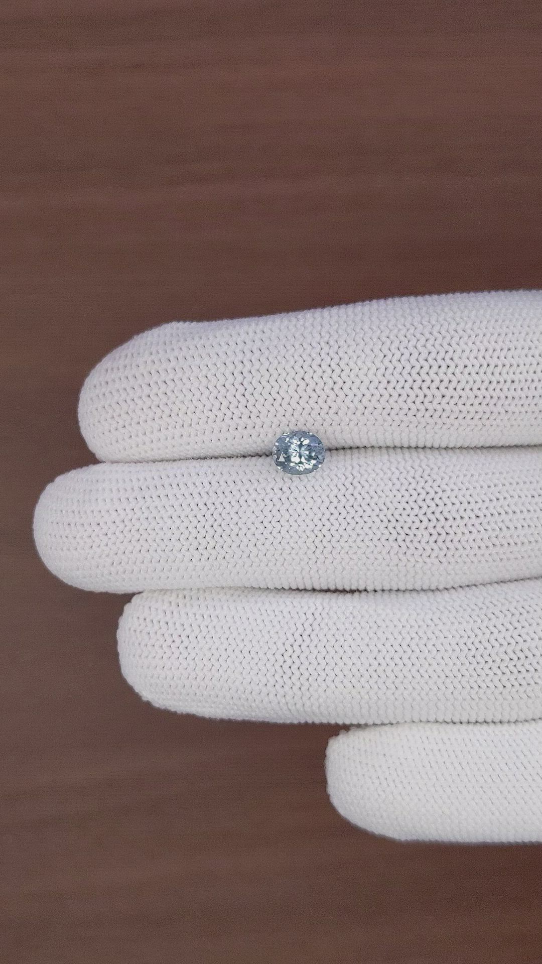 1.11 Ct. Greyish Blue Sapphire from Montana Size Video