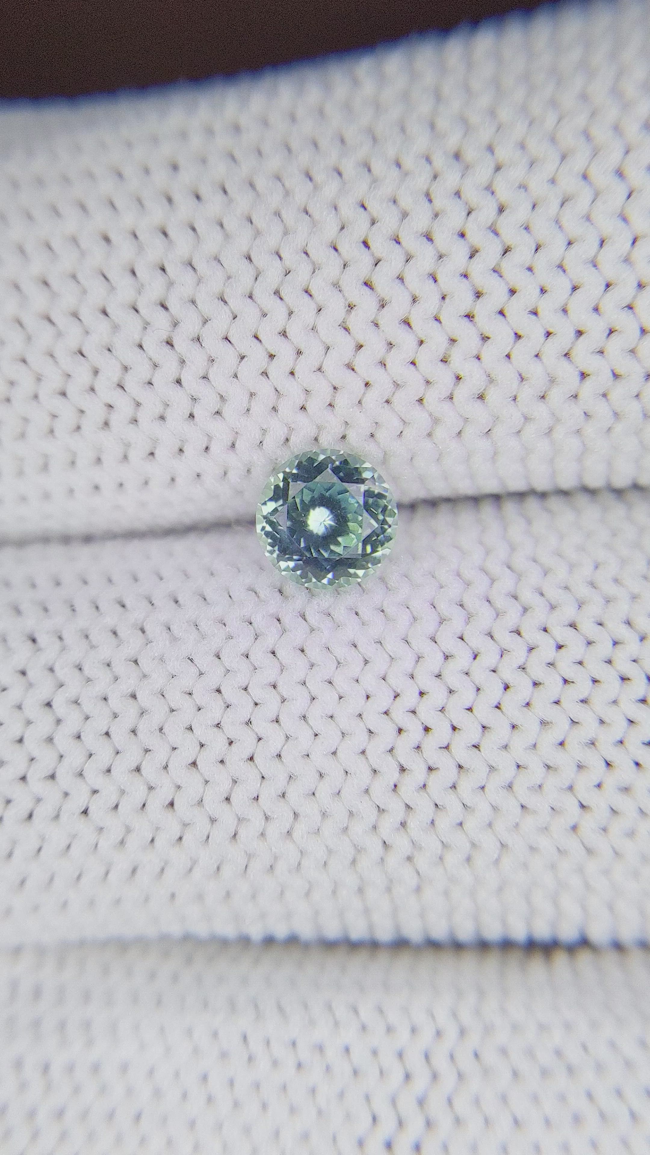 0.75 Ct. Bluish Green Sapphire from Montana Size Video