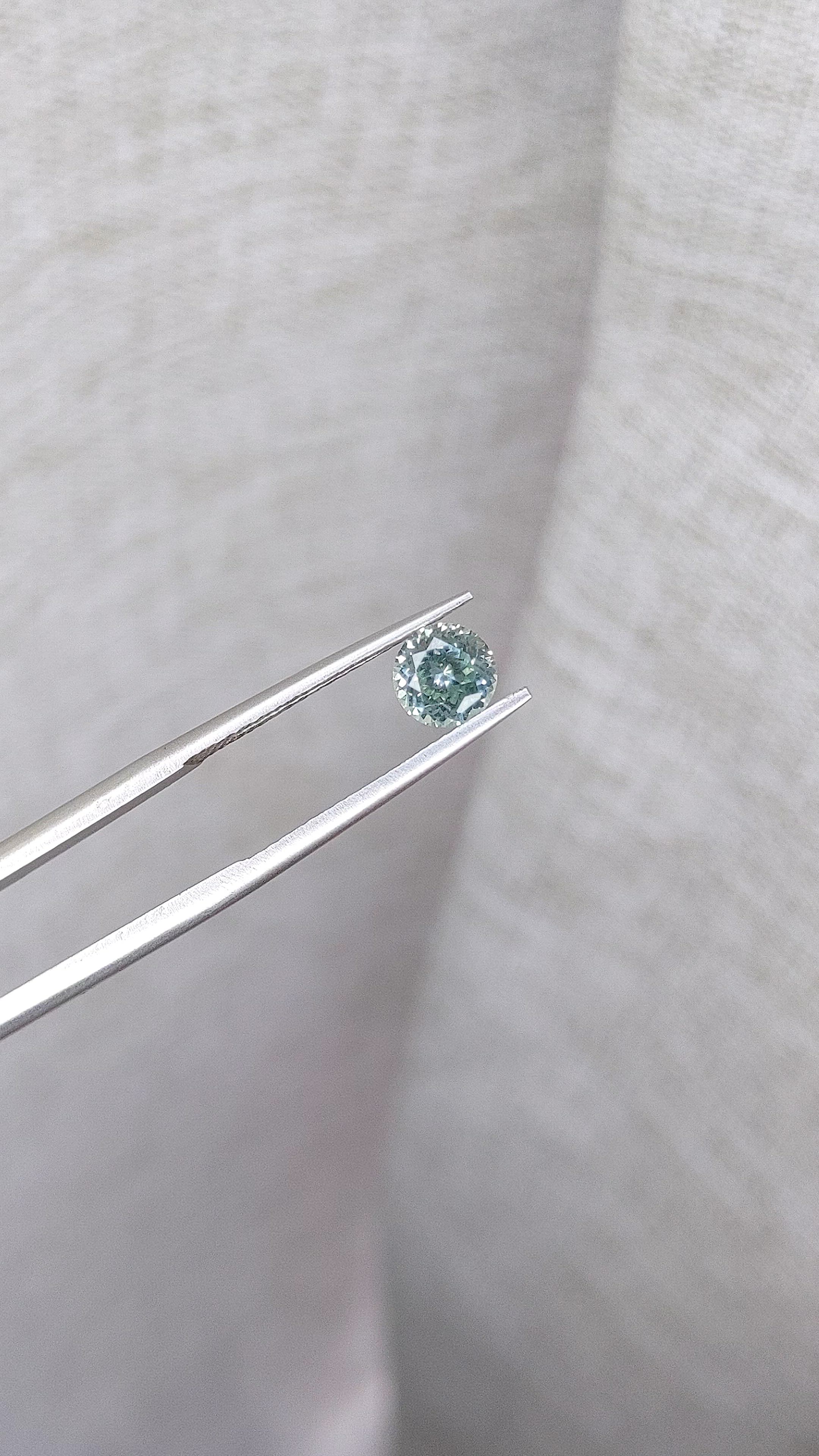 0.75 Ct. Bluish Green Sapphire from Montana Size Video