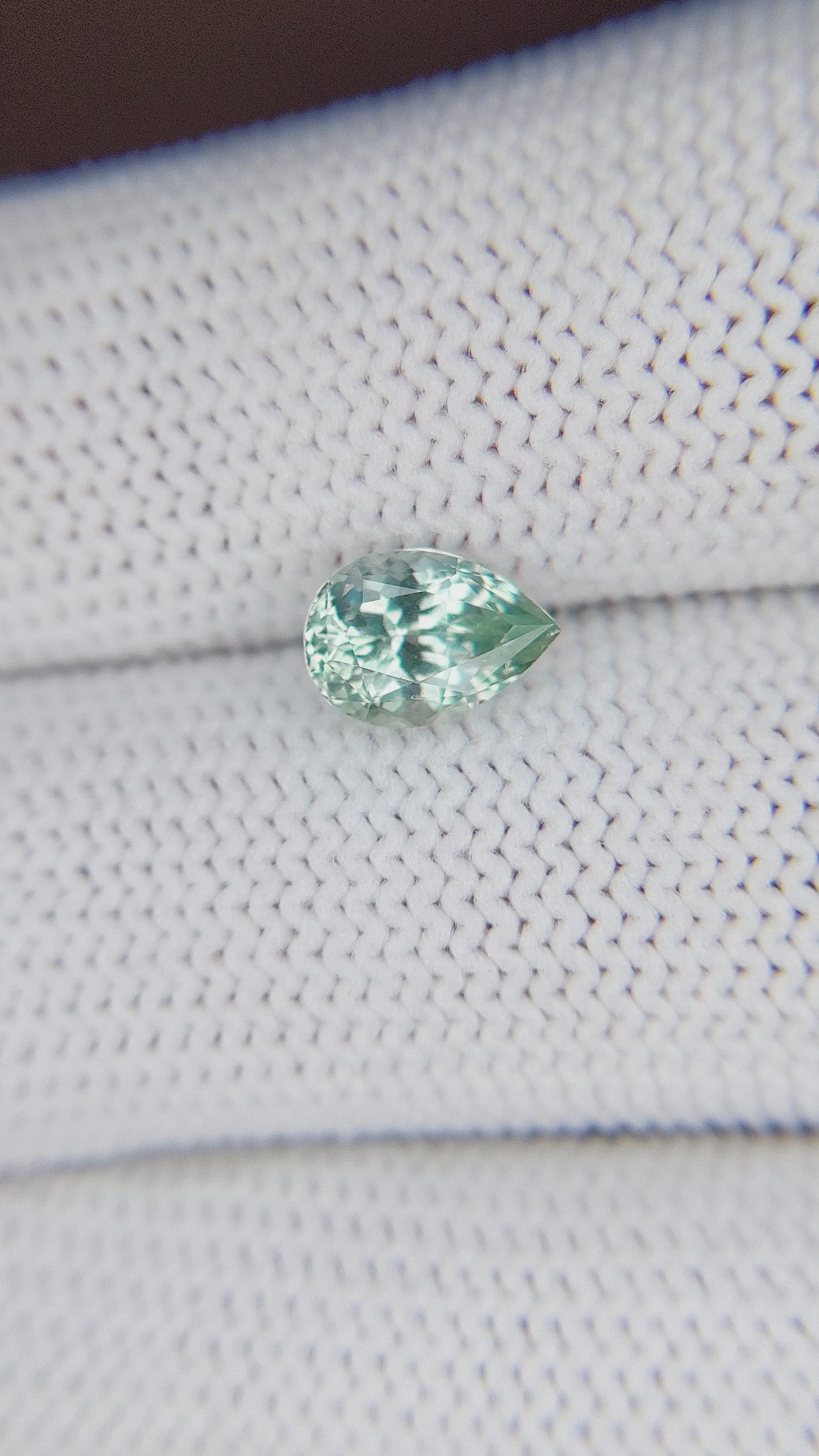 1.61 Ct. Bluish Green Sapphire from Montana Size Video