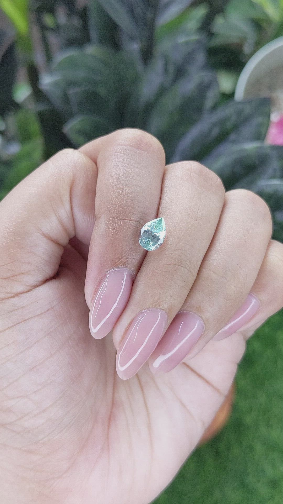 1.61 Ct. Bluish Green Sapphire from Montana Size Video