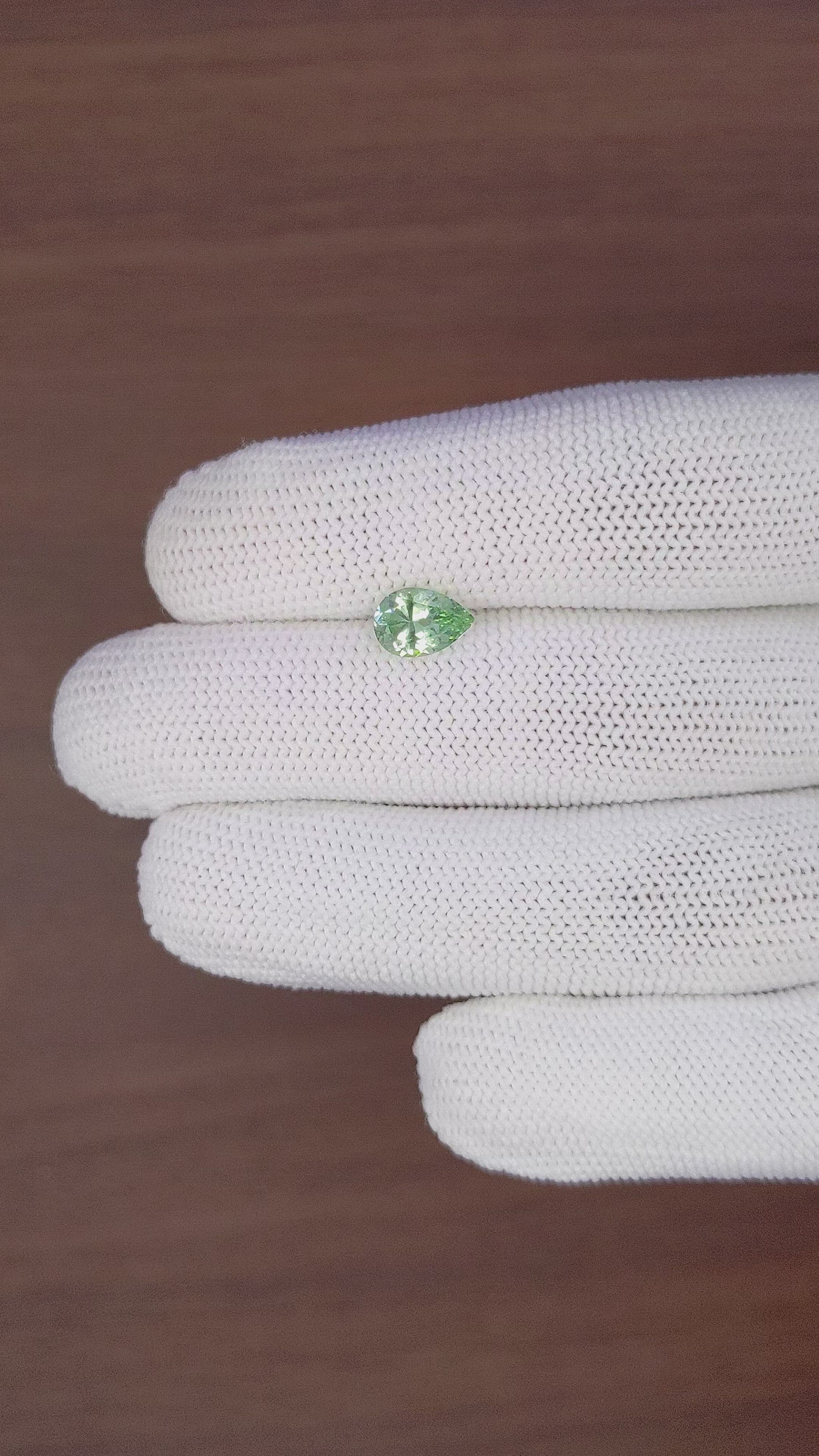 1.45 Ct. Green Sapphire from Montana Size Video