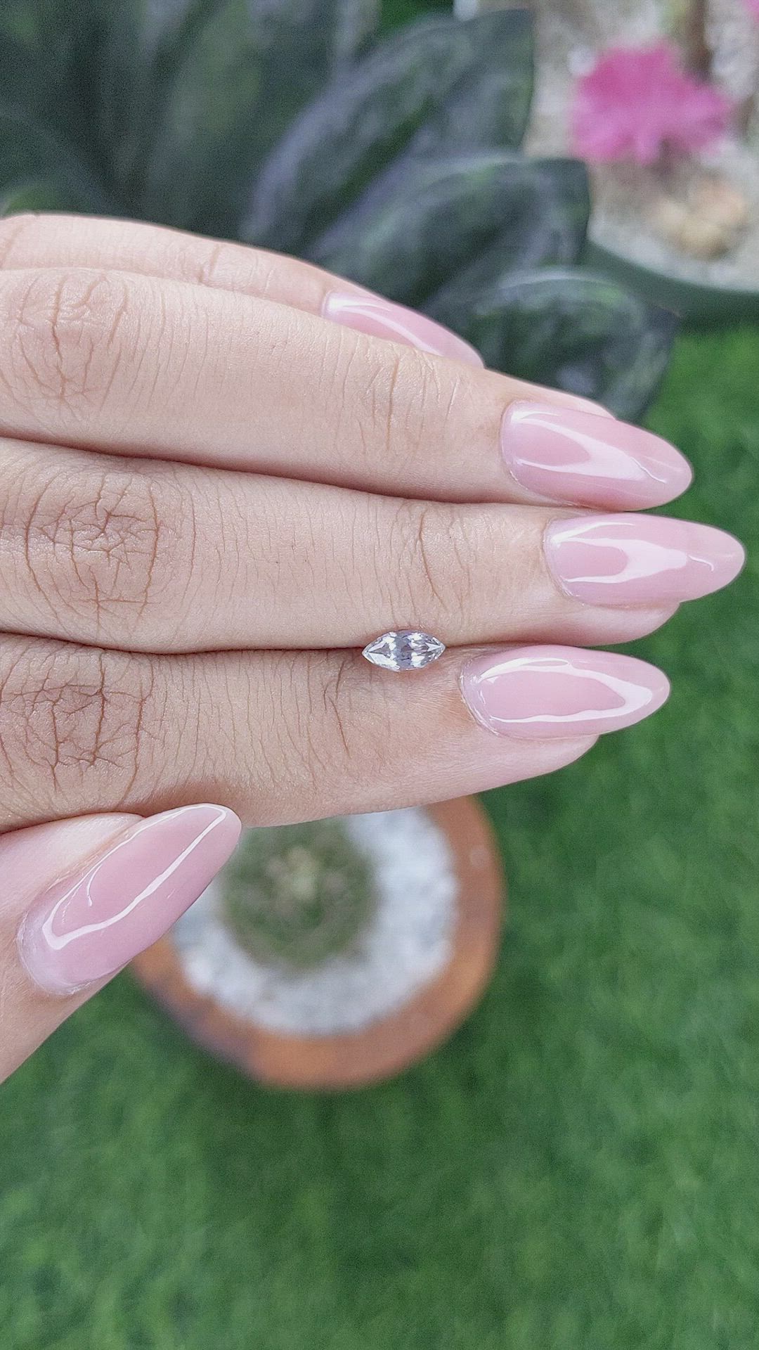 0.50 Ct. White Sapphire from Montana Size Video