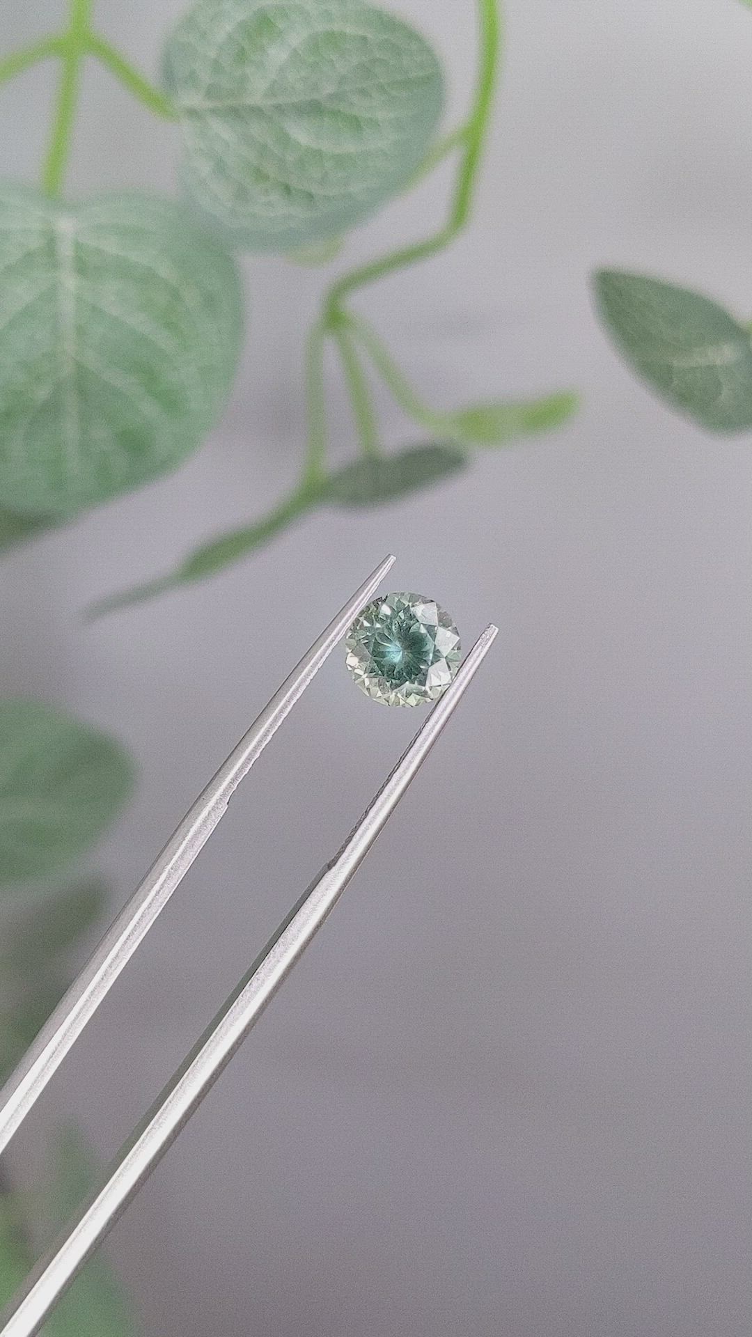 1.49 Ct. Bluish Green Sapphire from Montana Size Video