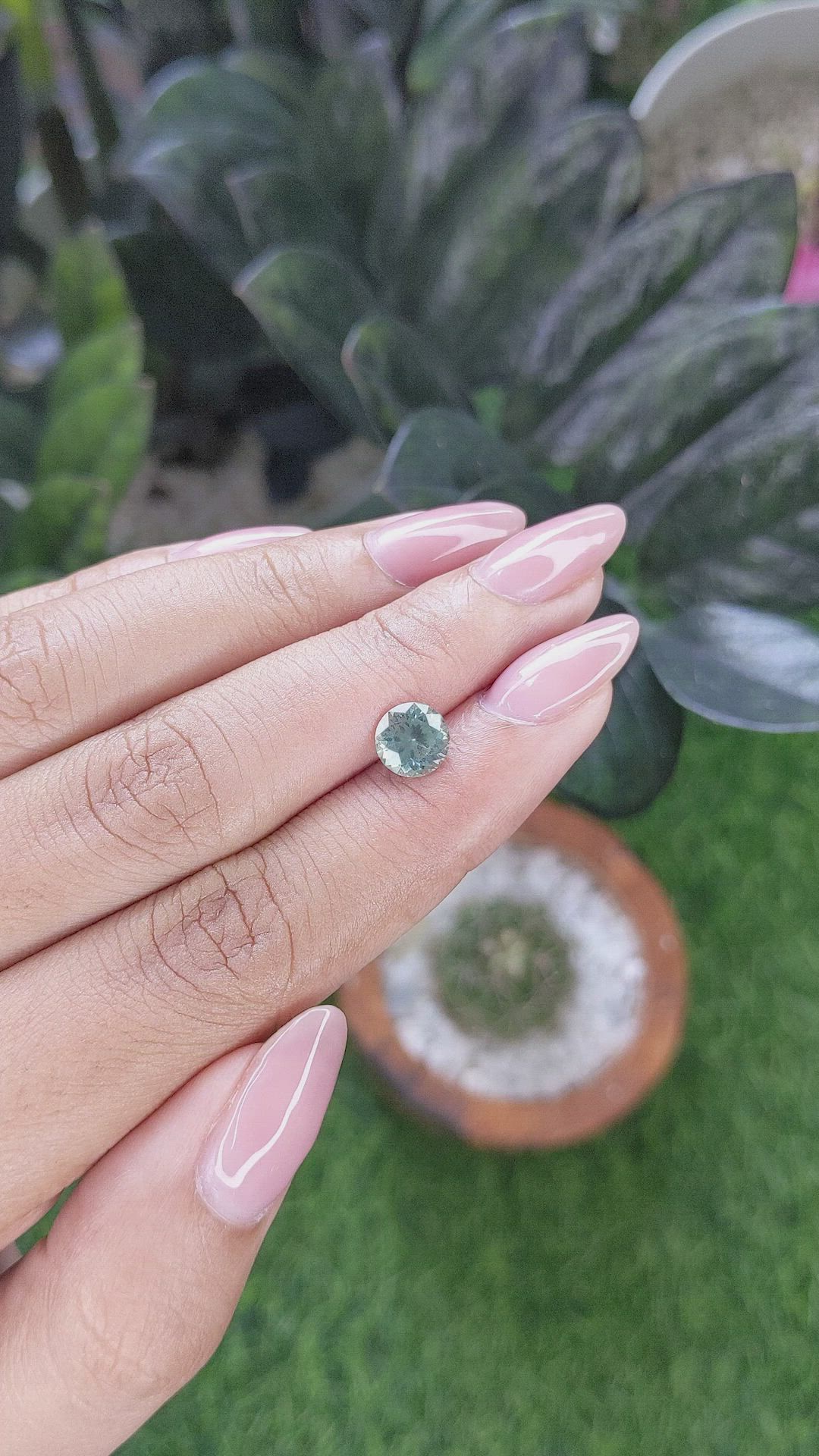 1.49 Ct. Bluish Green Sapphire from Montana Size Video