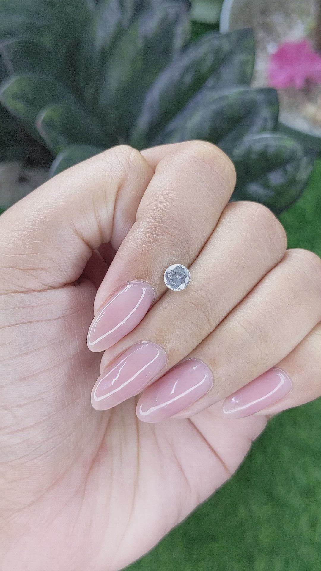 0.71 Ct. White Sapphire from Montana Size Video