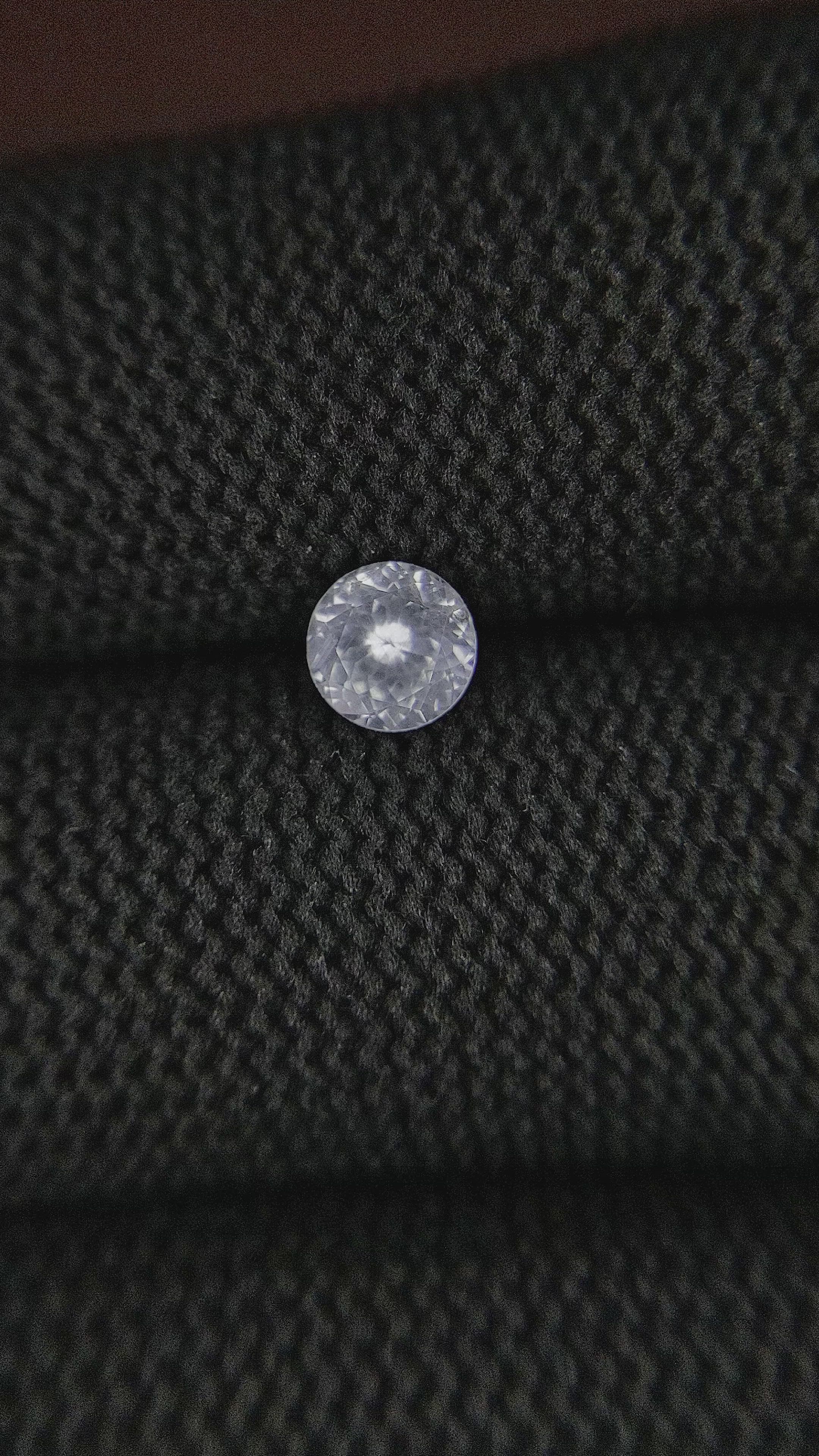 0.71 Ct. White Sapphire from Montana Size Video
