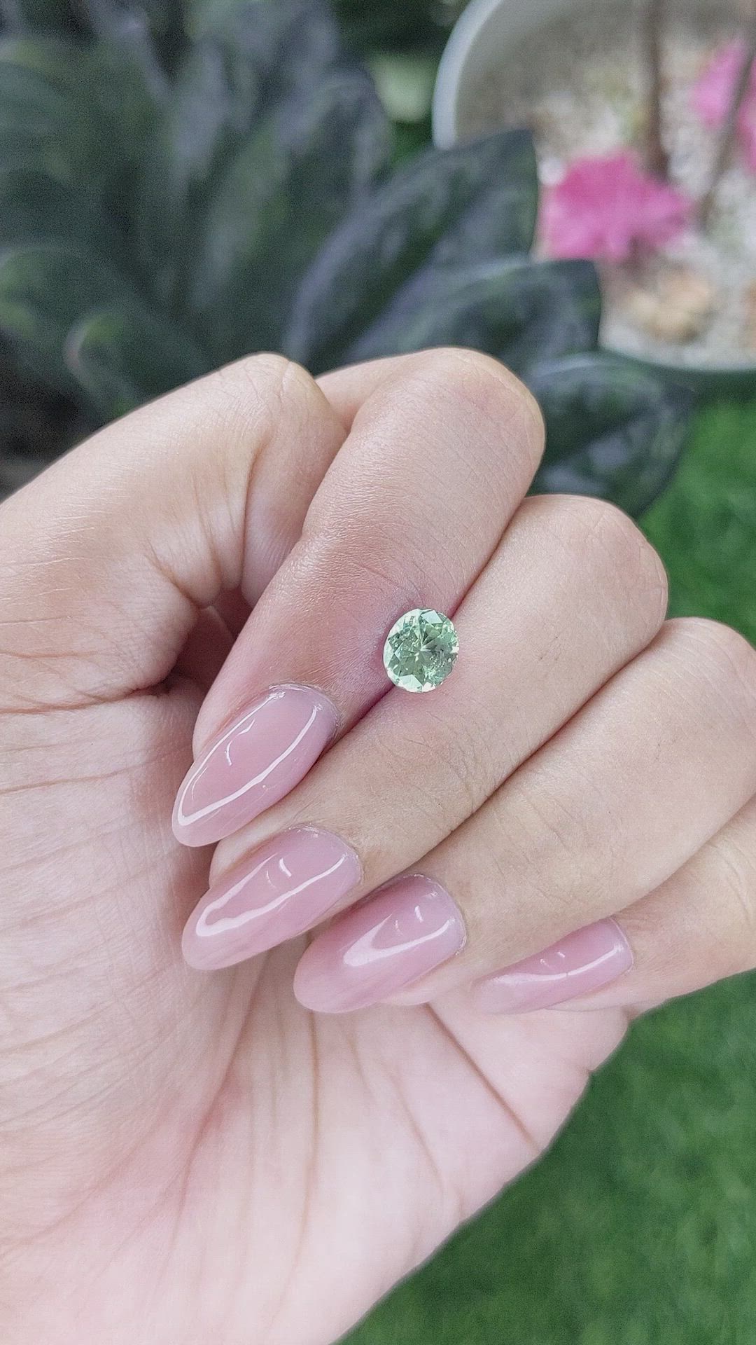 1.21 Ct. Green Sapphire from Montana Size Video