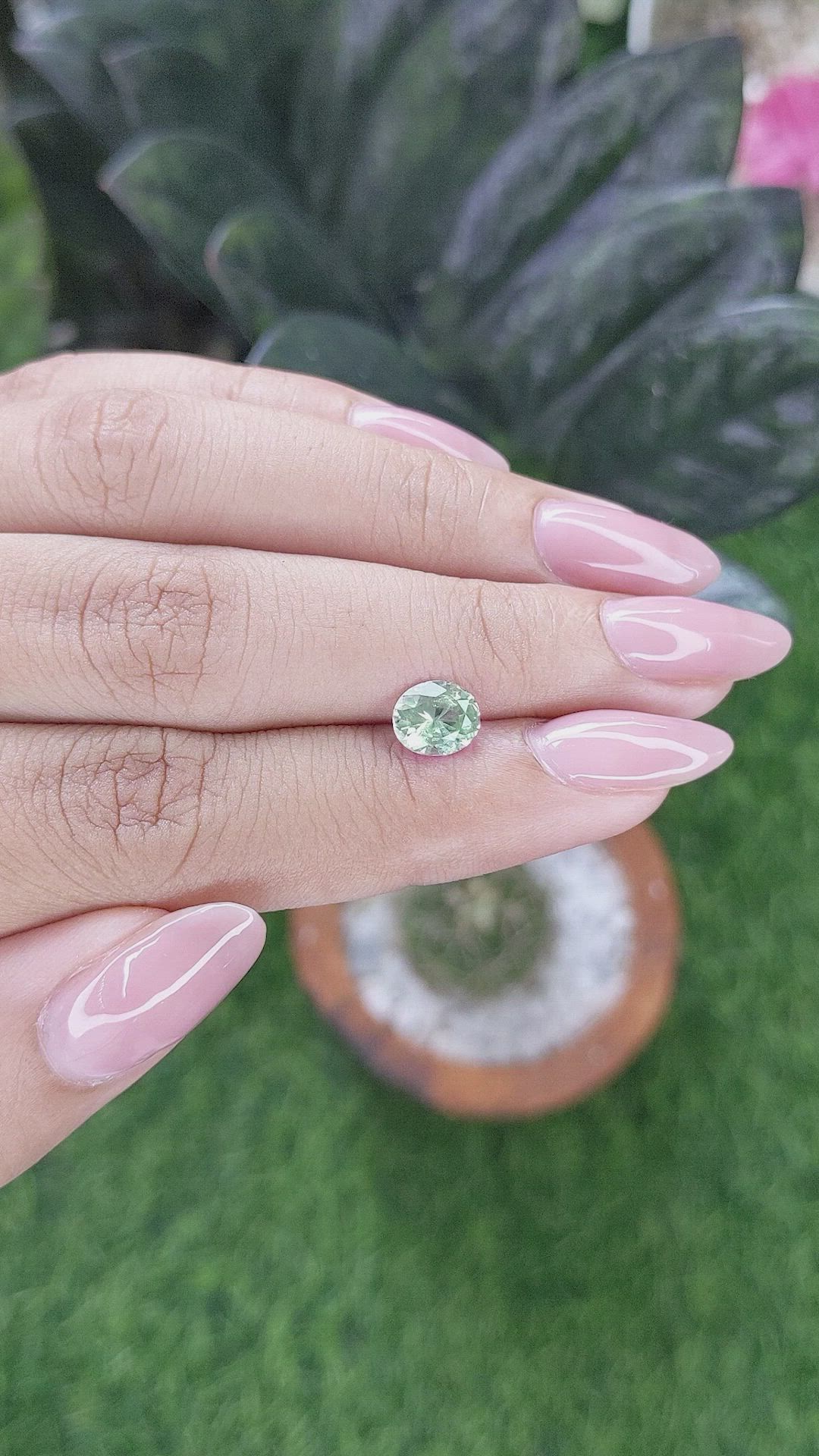 1.21 Ct. Green Sapphire from Montana Size Video