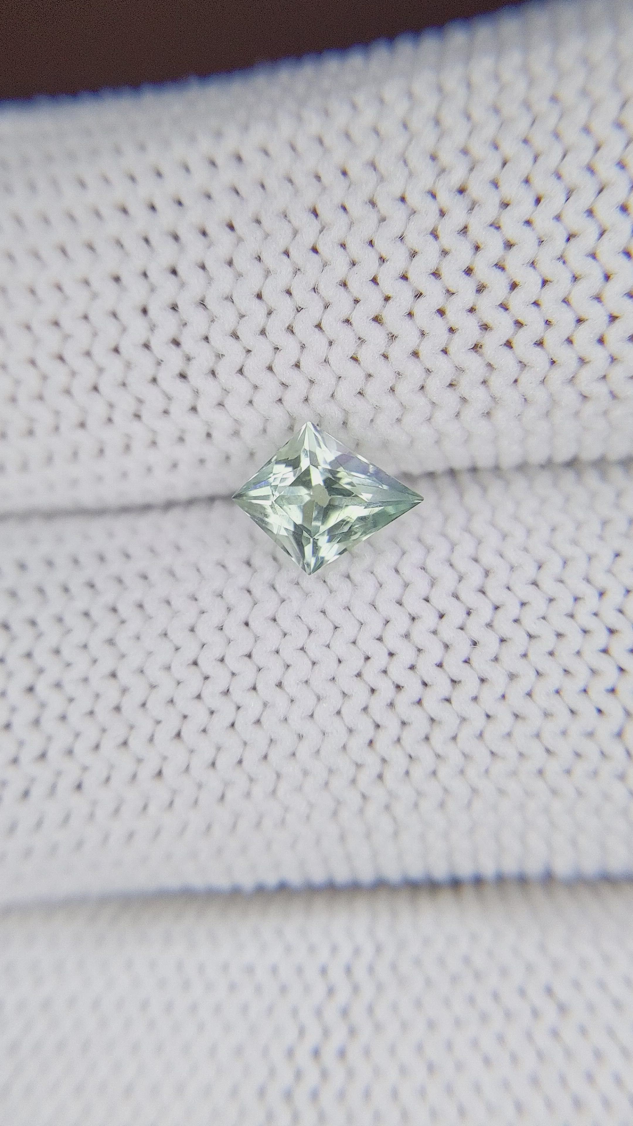 0.90 Ct. Bluish Green Sapphire from Montana Size Video