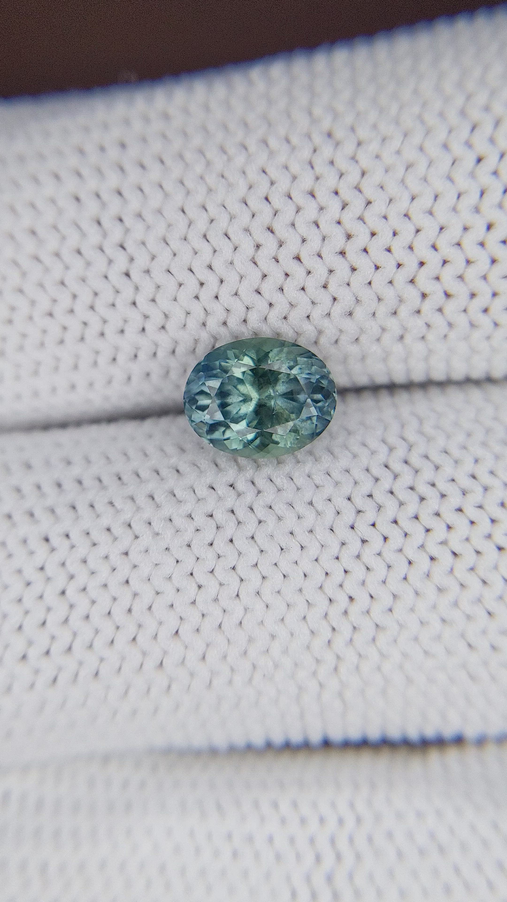 1.71 Ct. Bluish Green Sapphire from Montana Size Video