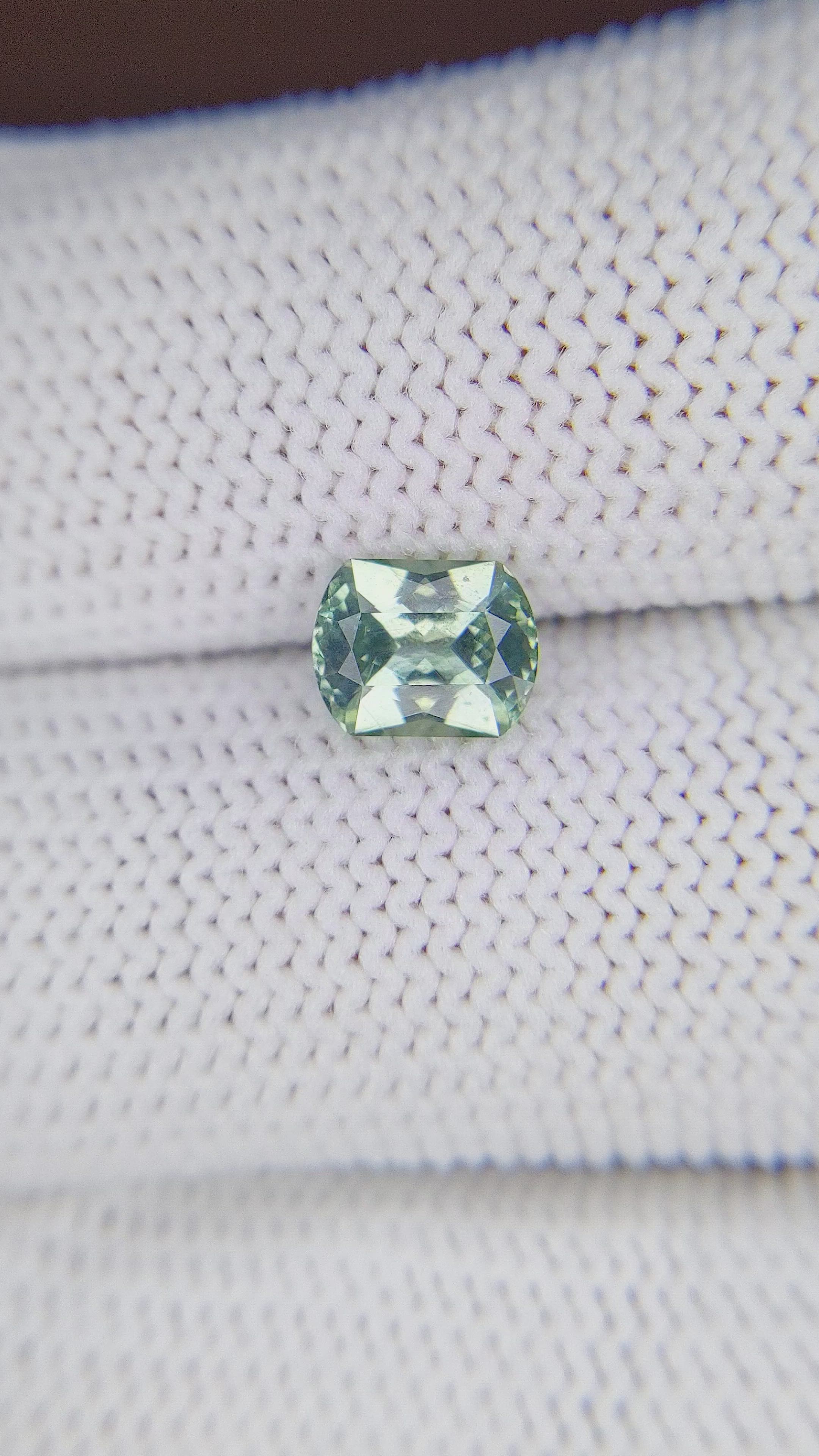 1.25 Ct. Bluish Green Sapphire from Montana Size Video