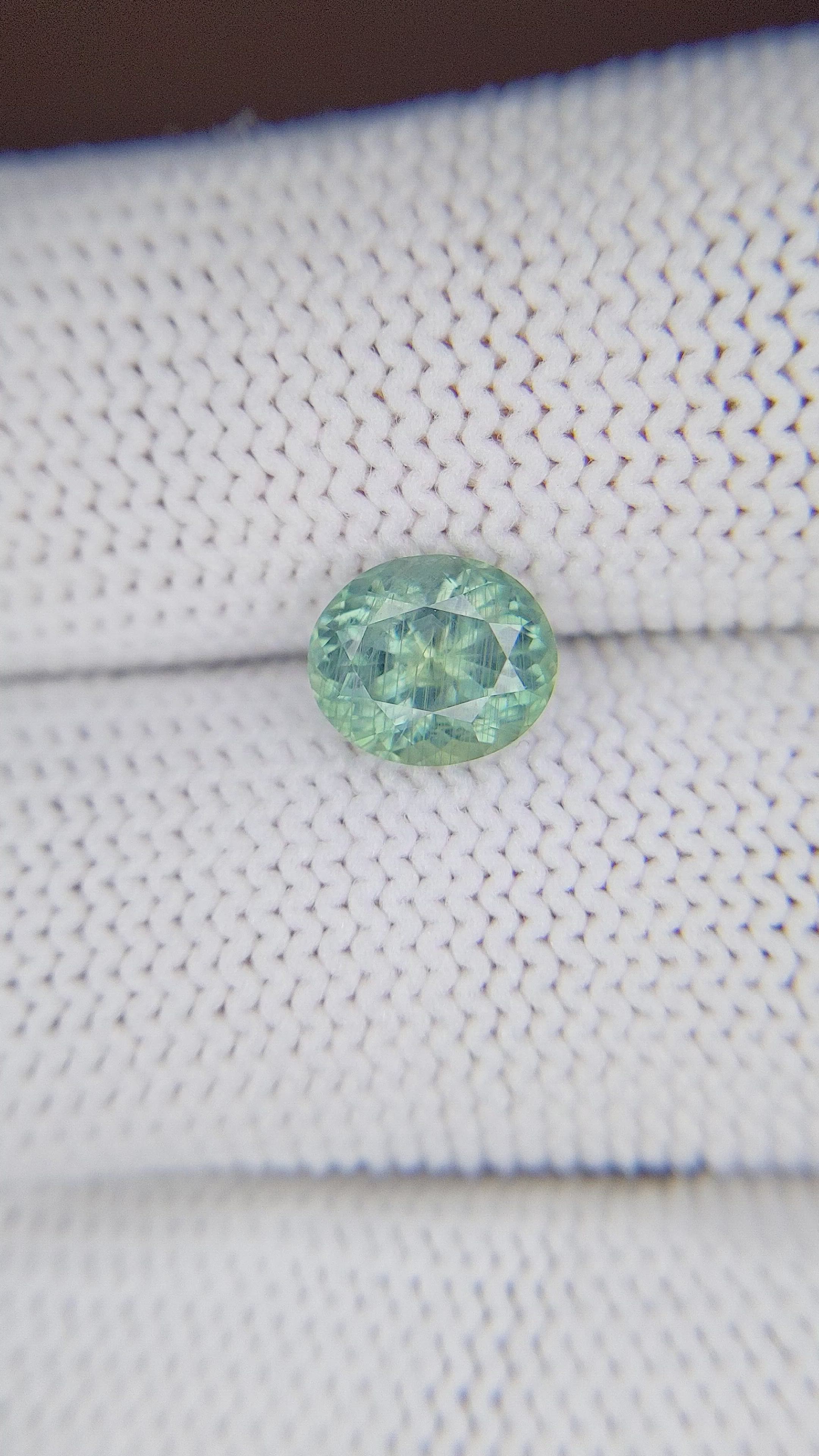 1.97 Ct. Bluish Green Sapphire from Montana Size Video