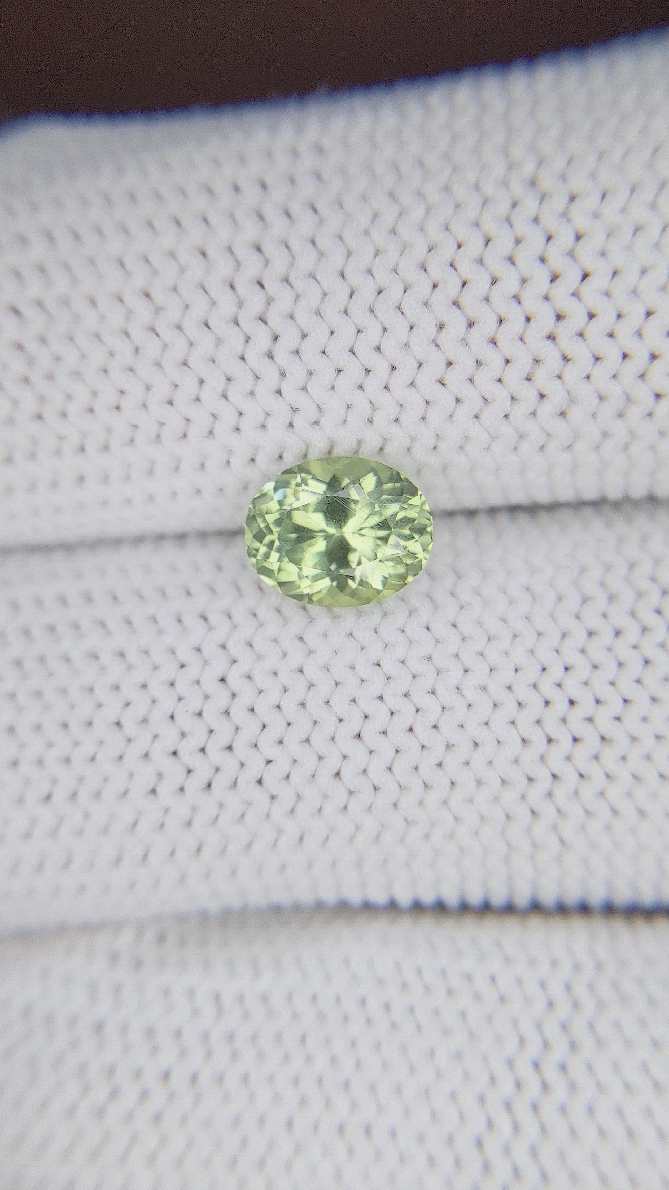1.50 Ct. Yellowish Green Sapphire from Montana Size Video