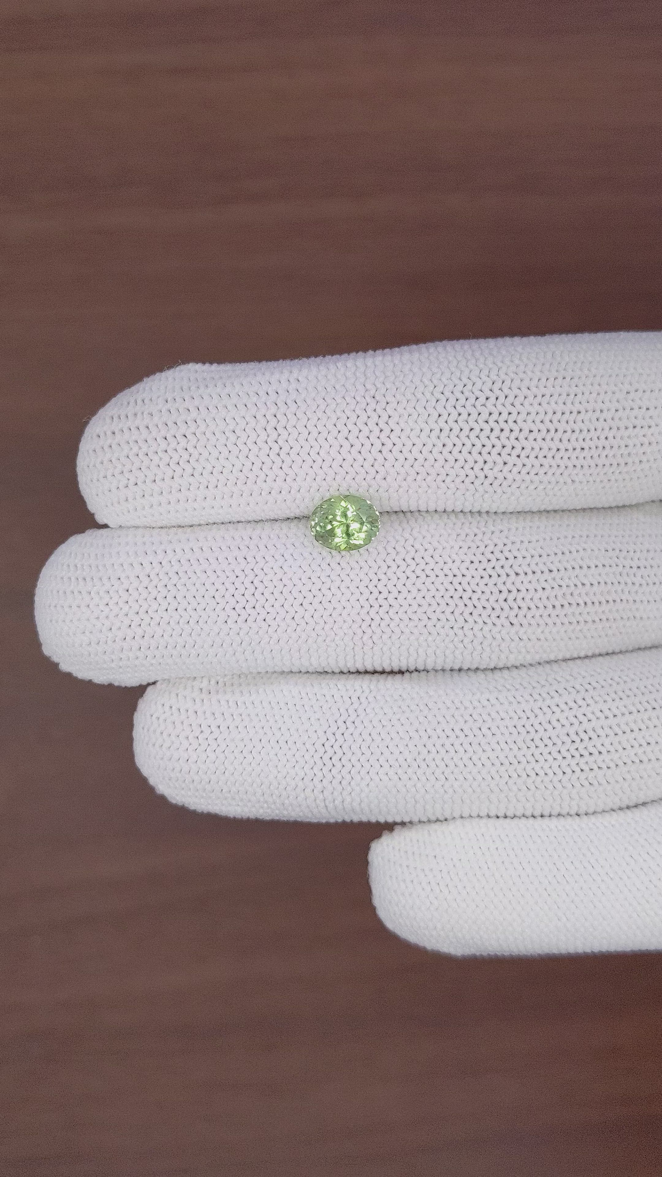 1.50 Ct. Yellowish Green Sapphire from Montana Size Video