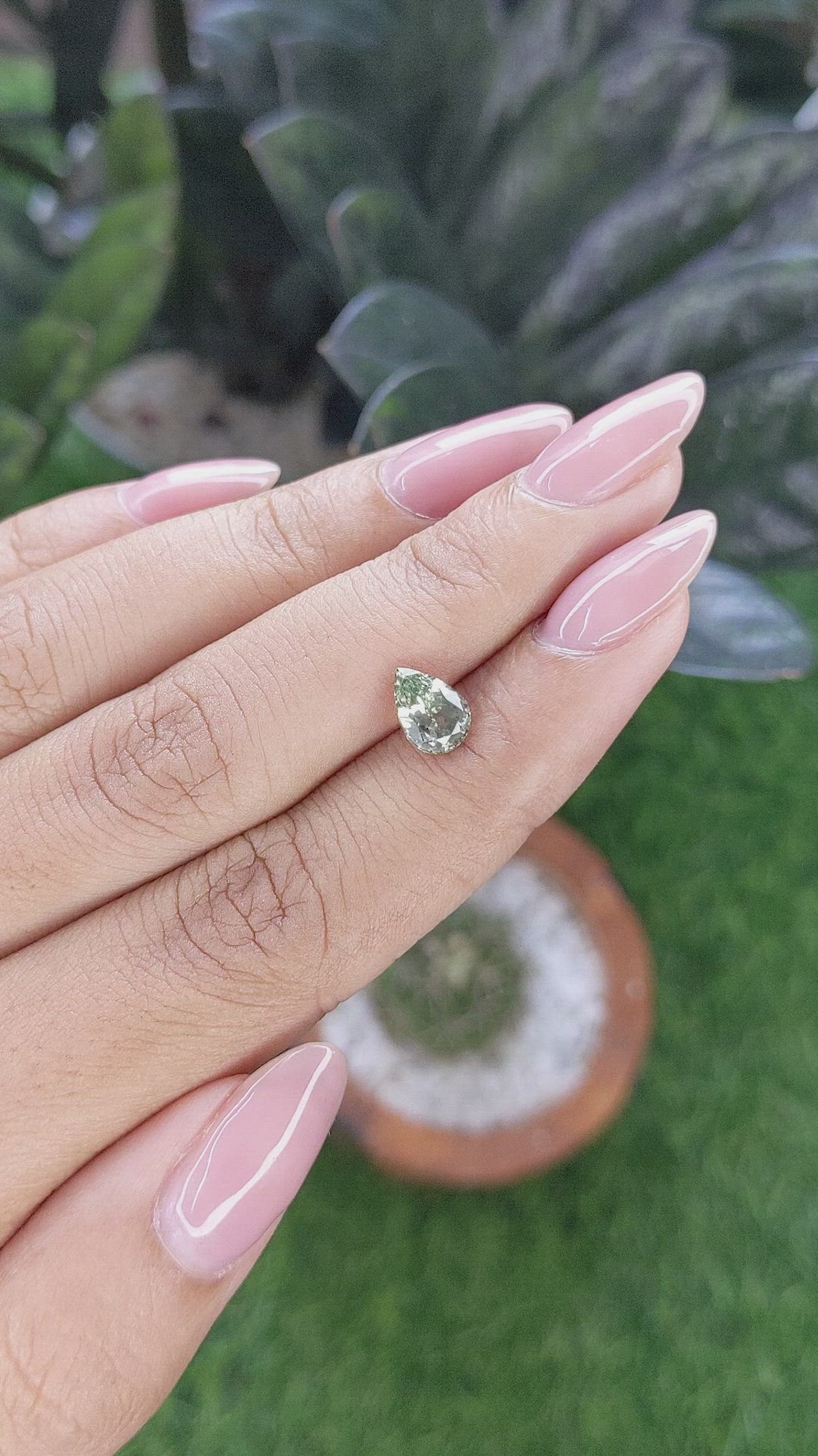 1.30 Ct. Yellowish Green Sapphire from Montana Size Video