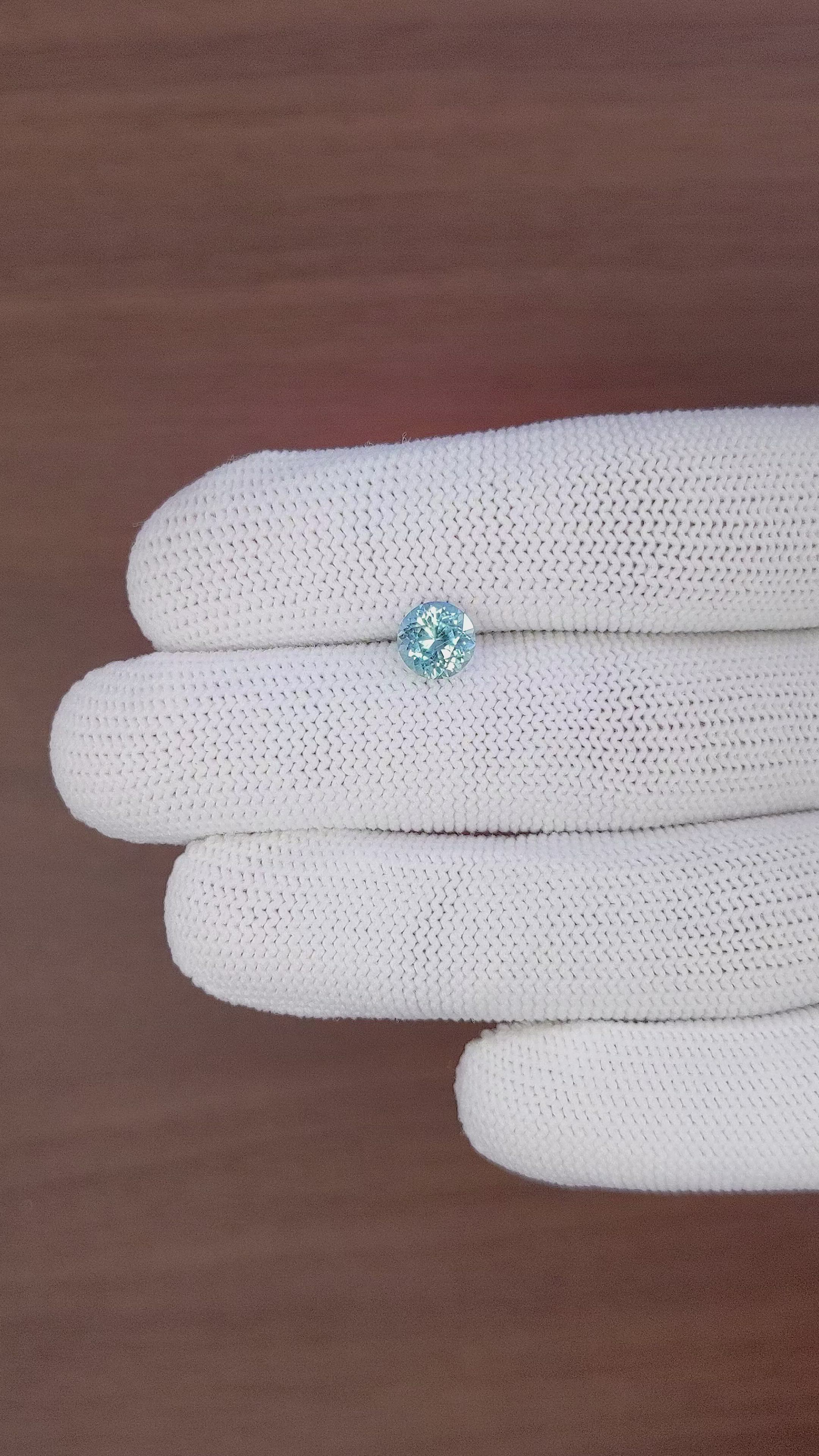 1.46 Ct. Greenish Blue Sapphire from Montana Size Video