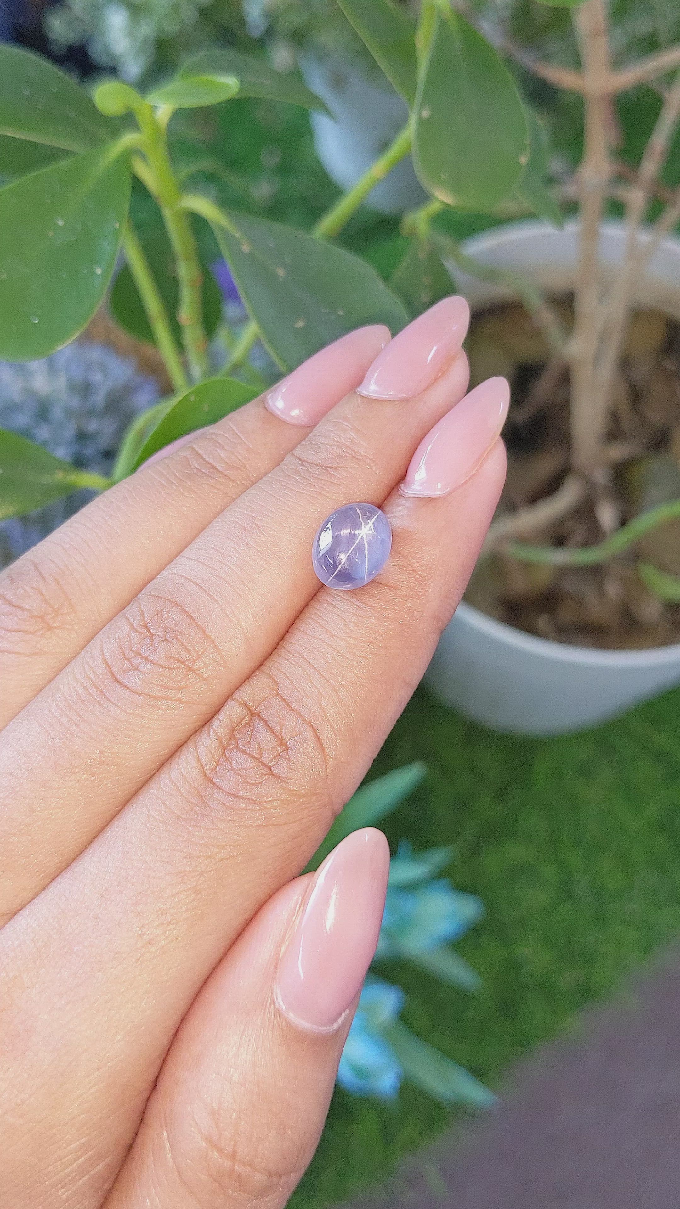 5.33 Ct. Blue Star Sapphire from Ceylon (Sri Lanka) Size Video