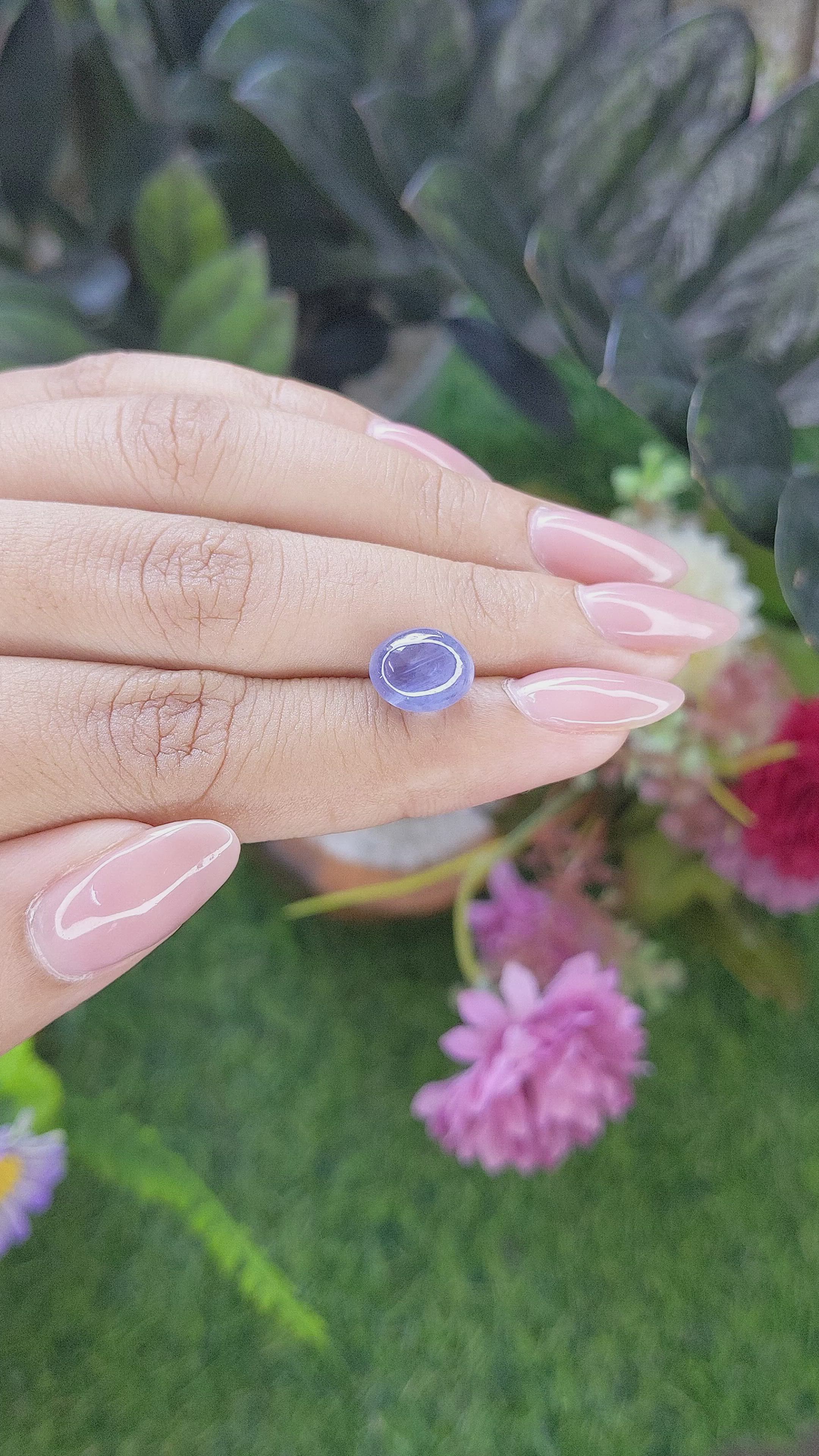 5.33 Ct. Blue Star Sapphire from Ceylon (Sri Lanka) Size Video