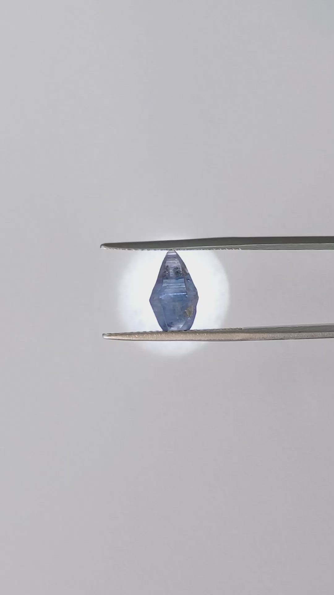 2.76 Ct. Blue Sapphire Crystal from Ceylon (Sri Lanka) Size Video