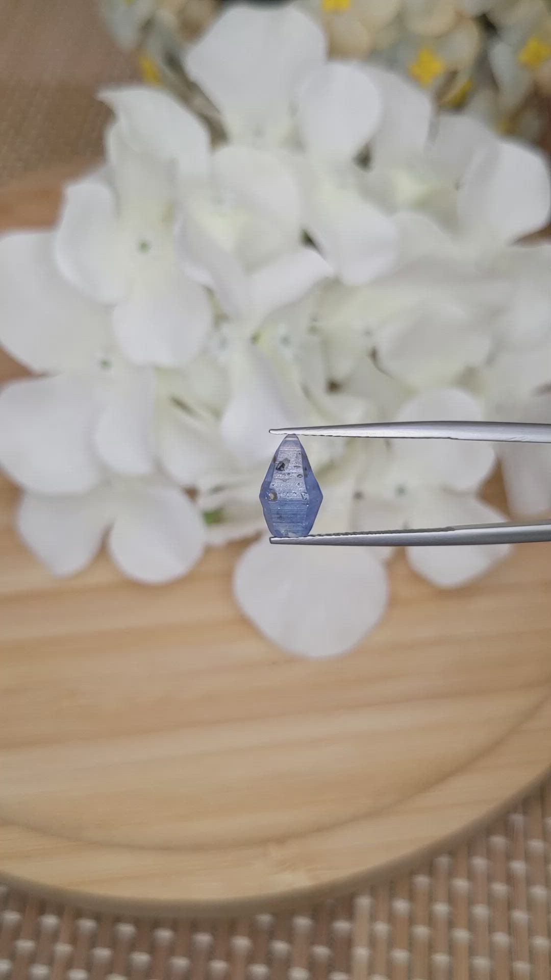 2.76 Ct. Blue Sapphire Crystal from Ceylon (Sri Lanka) Size Video