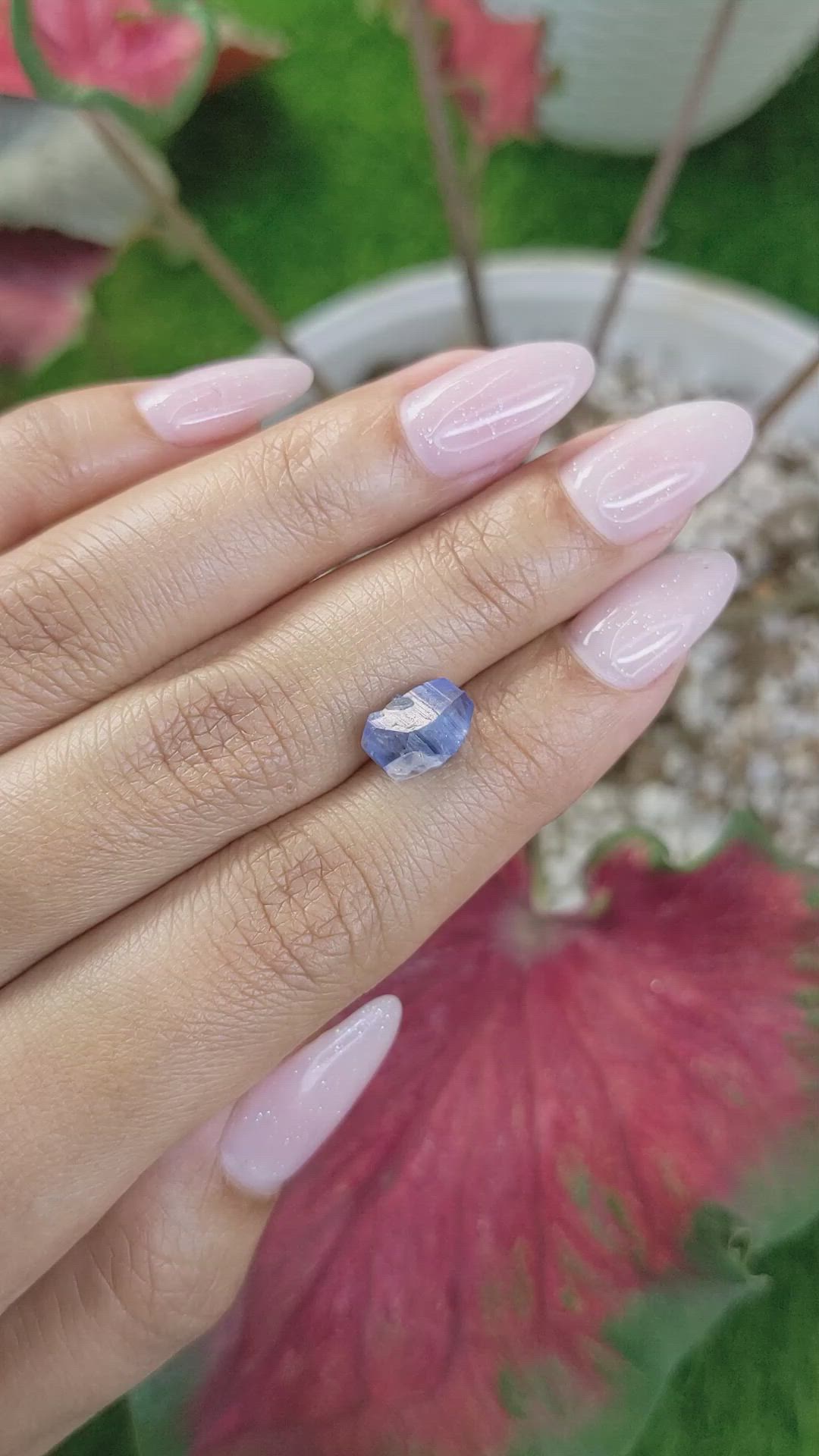 3.84 Ct. Blue Sapphire Crystal from Ceylon (Sri Lanka) Size Video