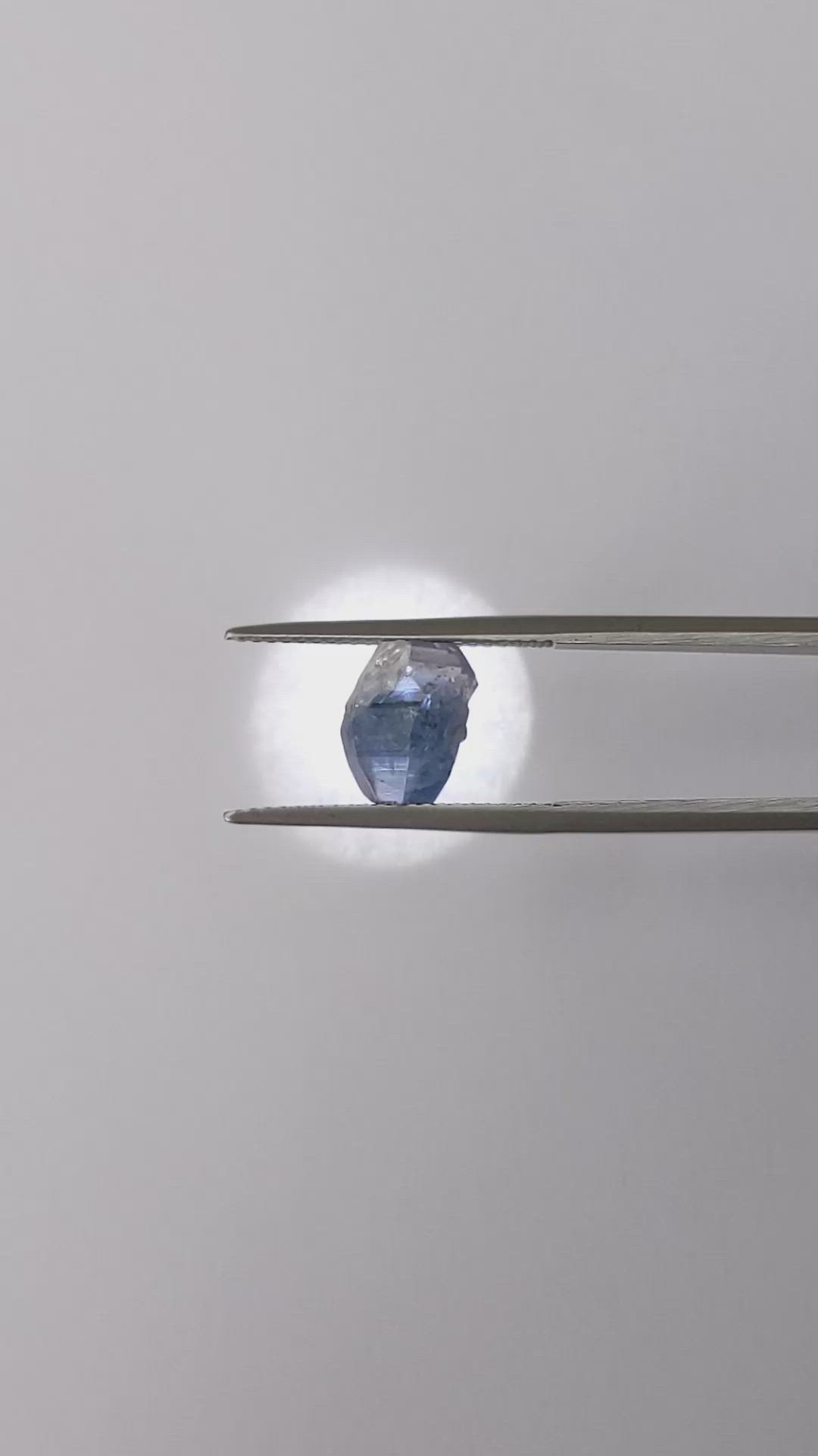 3.84 Ct. Blue Sapphire Crystal from Ceylon (Sri Lanka) Size Video