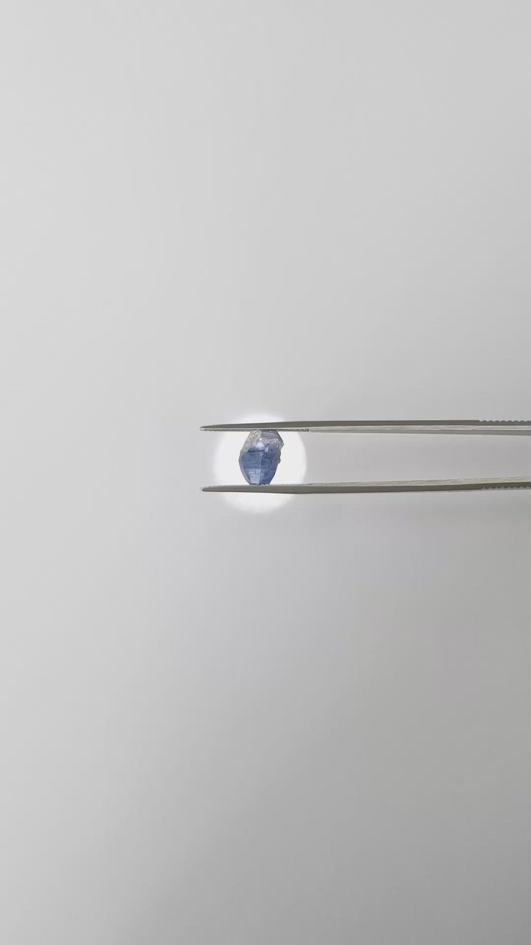 3.84 Ct. Blue Sapphire Crystal from Ceylon (Sri Lanka) Size Video