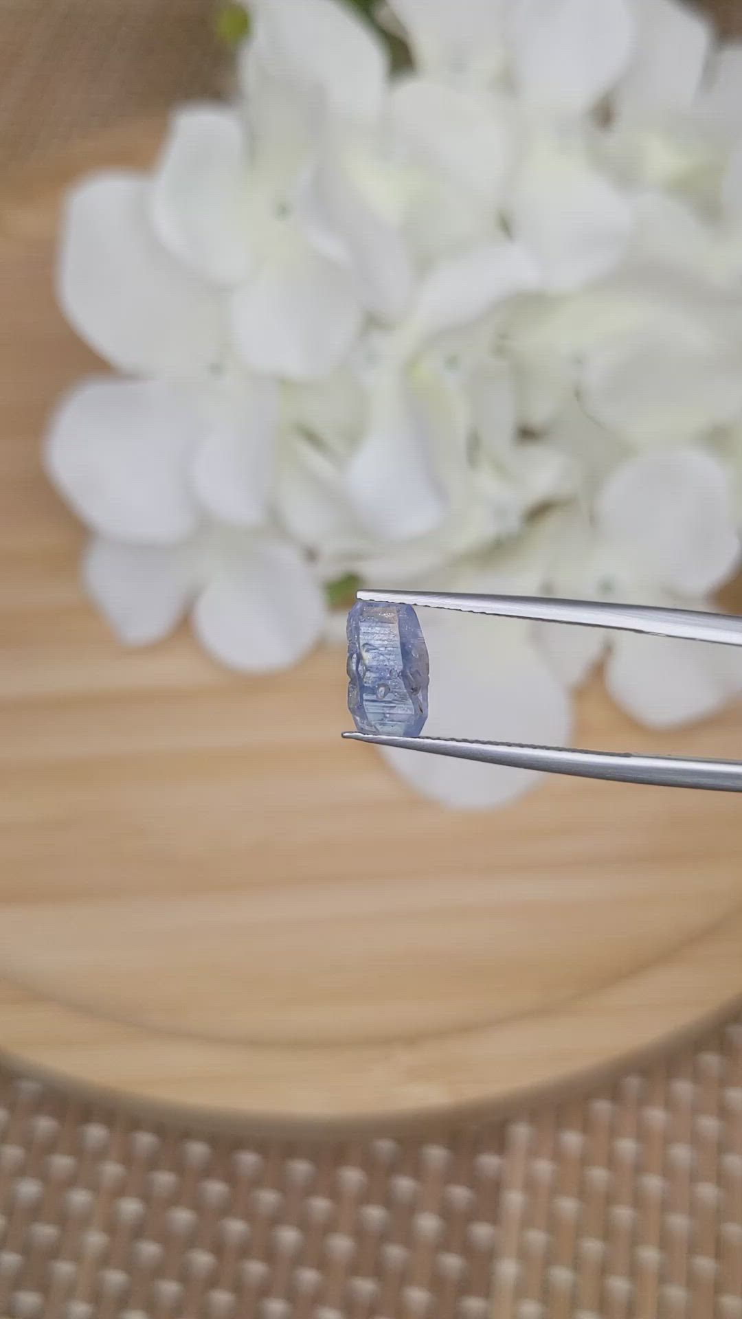 2.85 Ct. Blue Sapphire Crystal from Ceylon (Sri Lanka) Size Video
