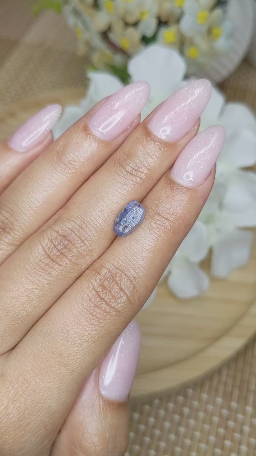 2.85 Ct. Blue Sapphire Crystal from Ceylon (Sri Lanka) Size Video