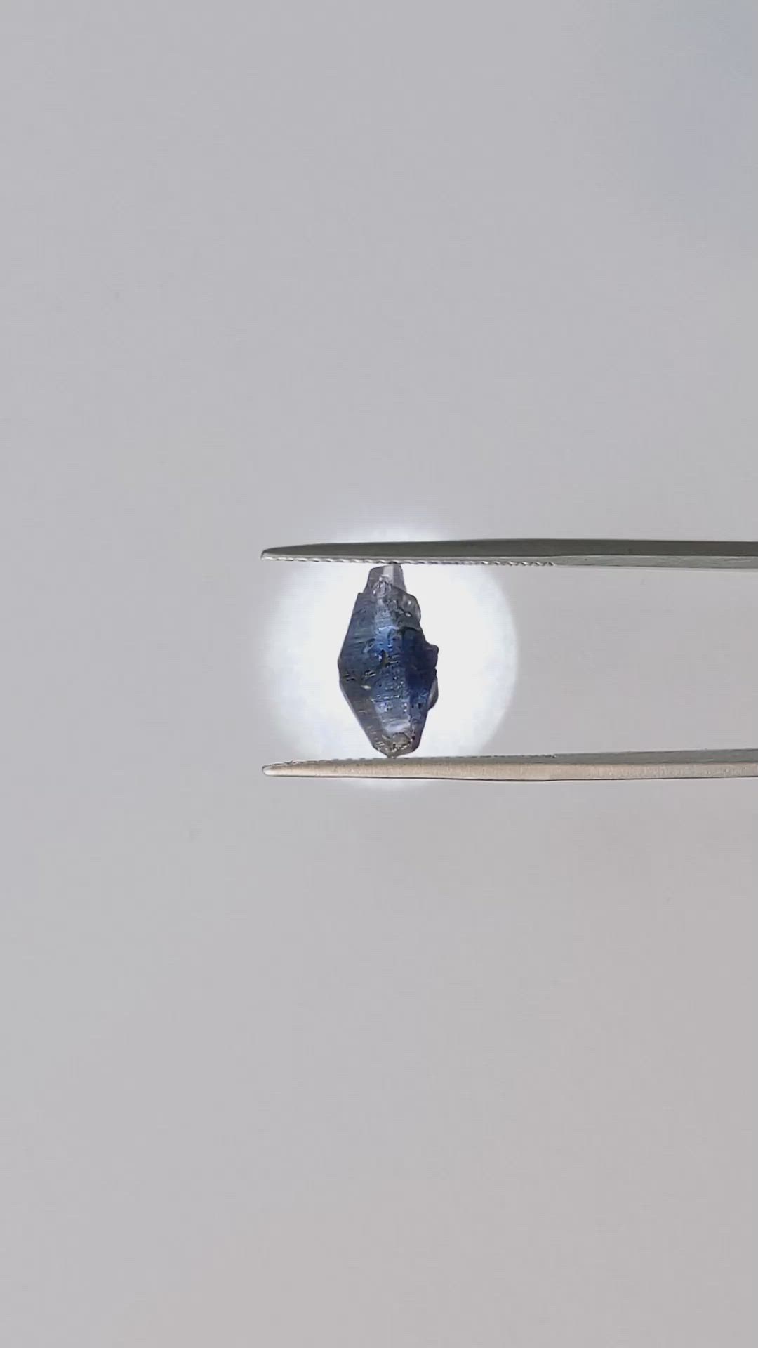 3.30 Ct. Blue Sapphire Crystal from Ceylon (Sri Lanka) Size Video