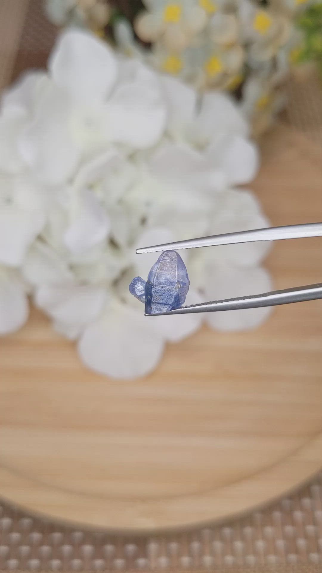 3.46 Ct. Blue Sapphire Crystal from Ceylon (Sri Lanka) Size Video