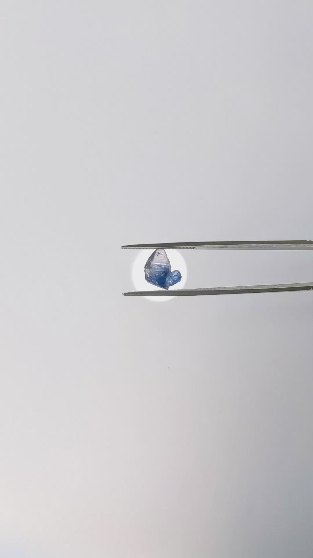 3.46 Ct. Blue Sapphire Crystal from Ceylon (Sri Lanka) Size Video