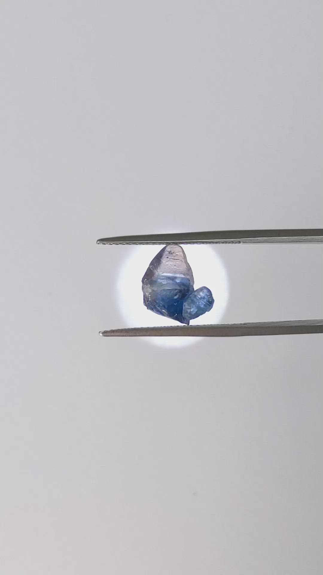 3.46 Ct. Blue Sapphire Crystal from Ceylon (Sri Lanka) Size Video