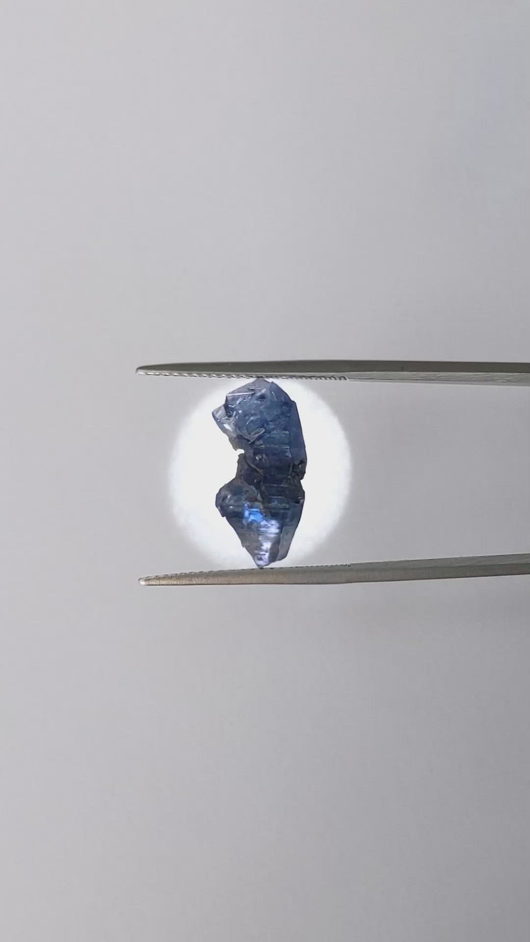 6.85 Ct. Blue Sapphire Crystal from Ceylon (Sri Lanka) Size Video