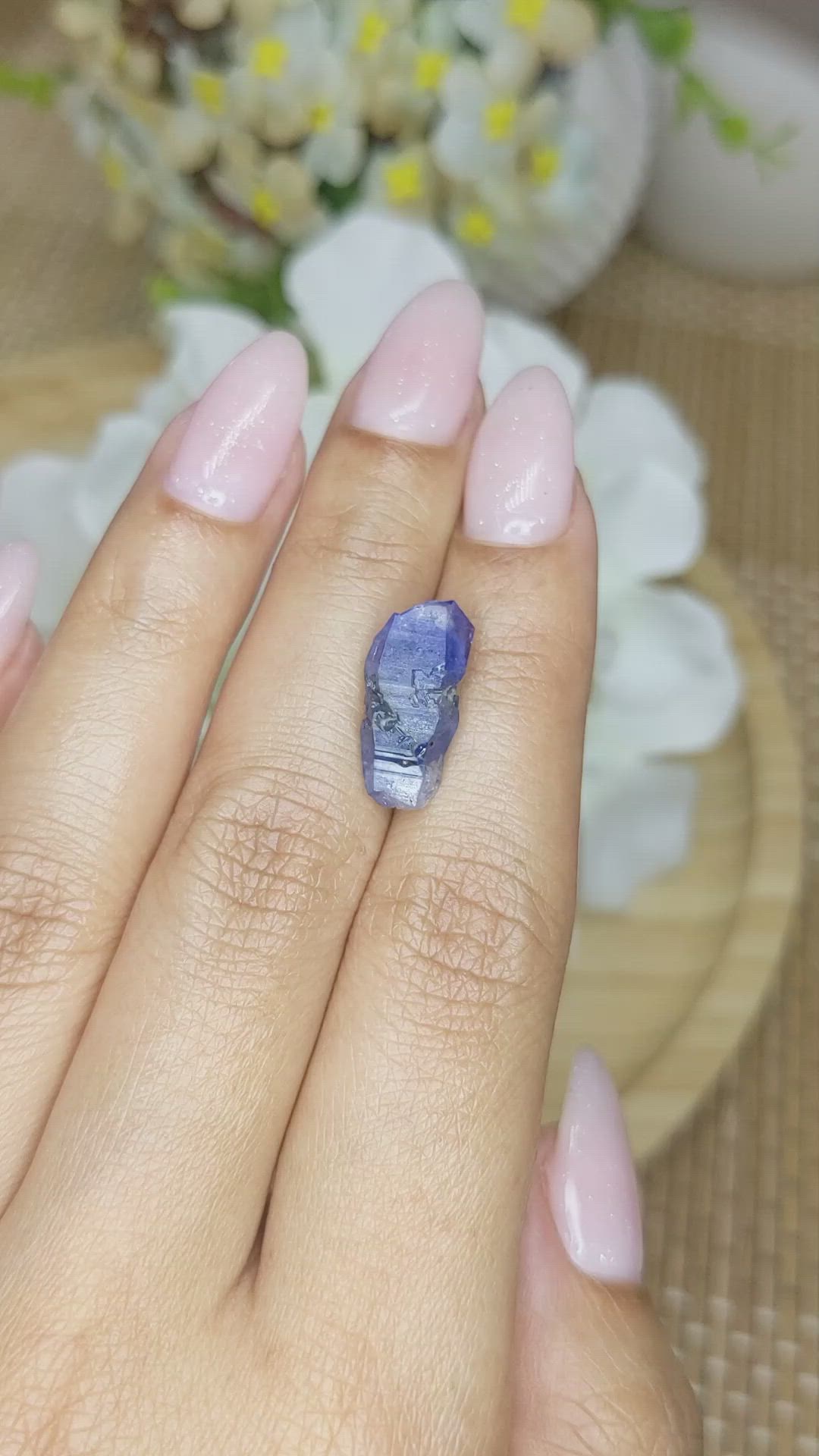 6.85 Ct. Blue Sapphire Crystal from Ceylon (Sri Lanka) Size Video