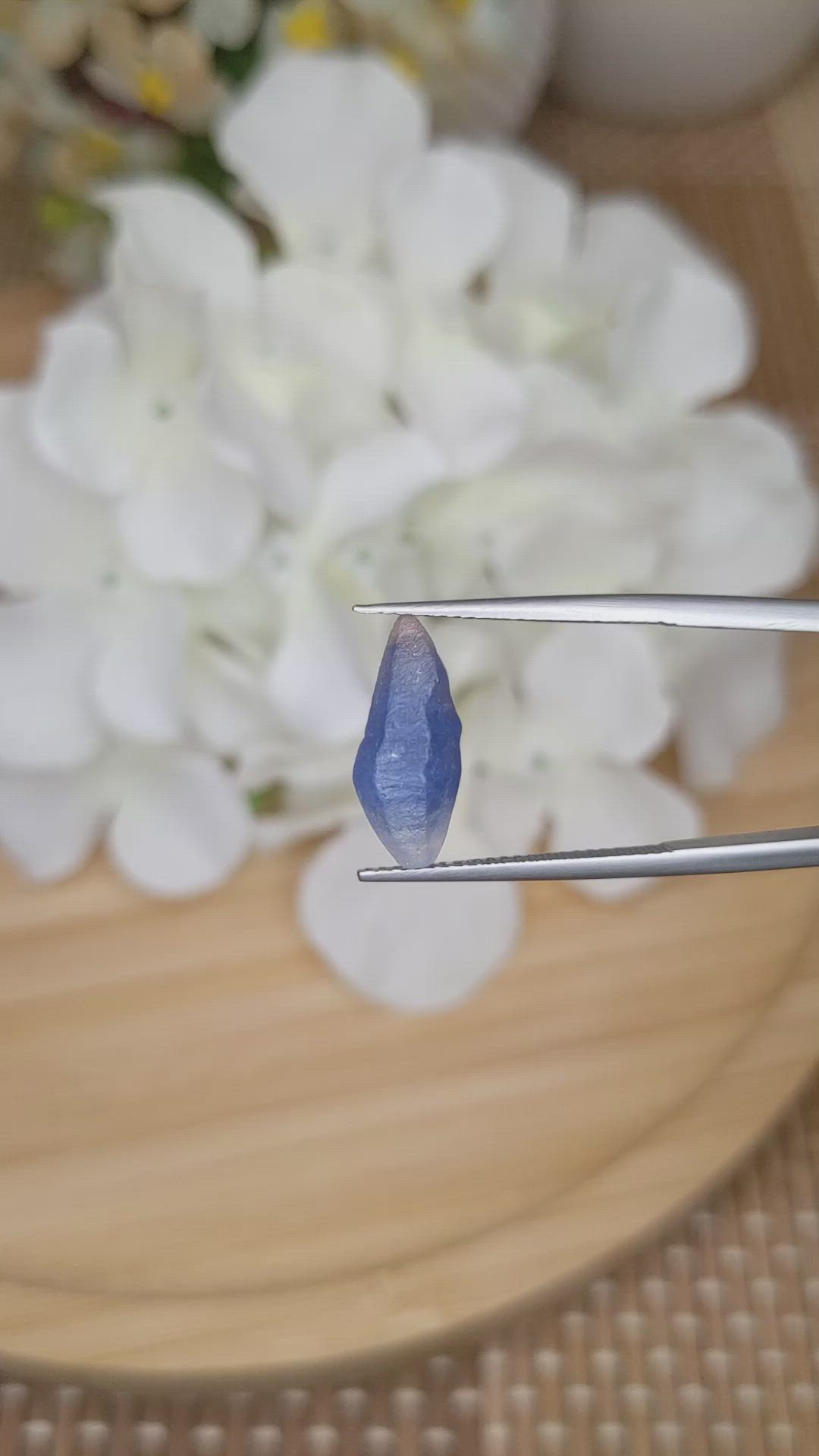 4.94 Ct. Blue Sapphire Crystal from Ceylon (Sri Lanka) Size Video