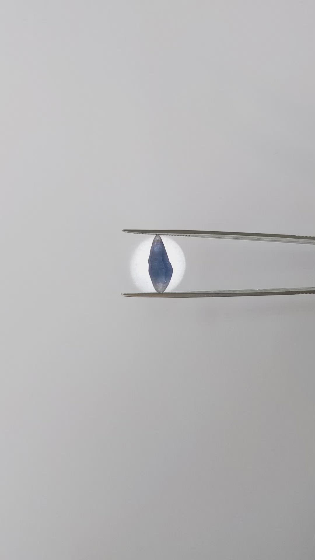 4.94 Ct. Blue Sapphire Crystal from Ceylon (Sri Lanka) Size Video
