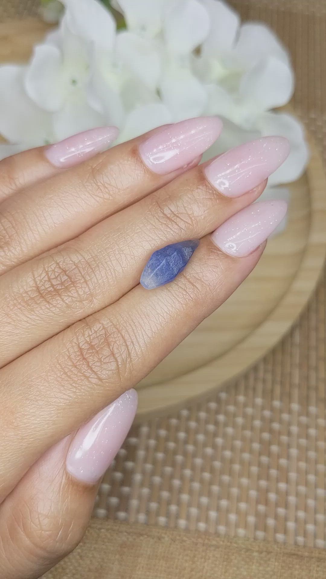 4.94 Ct. Blue Sapphire Crystal from Ceylon (Sri Lanka) Size Video