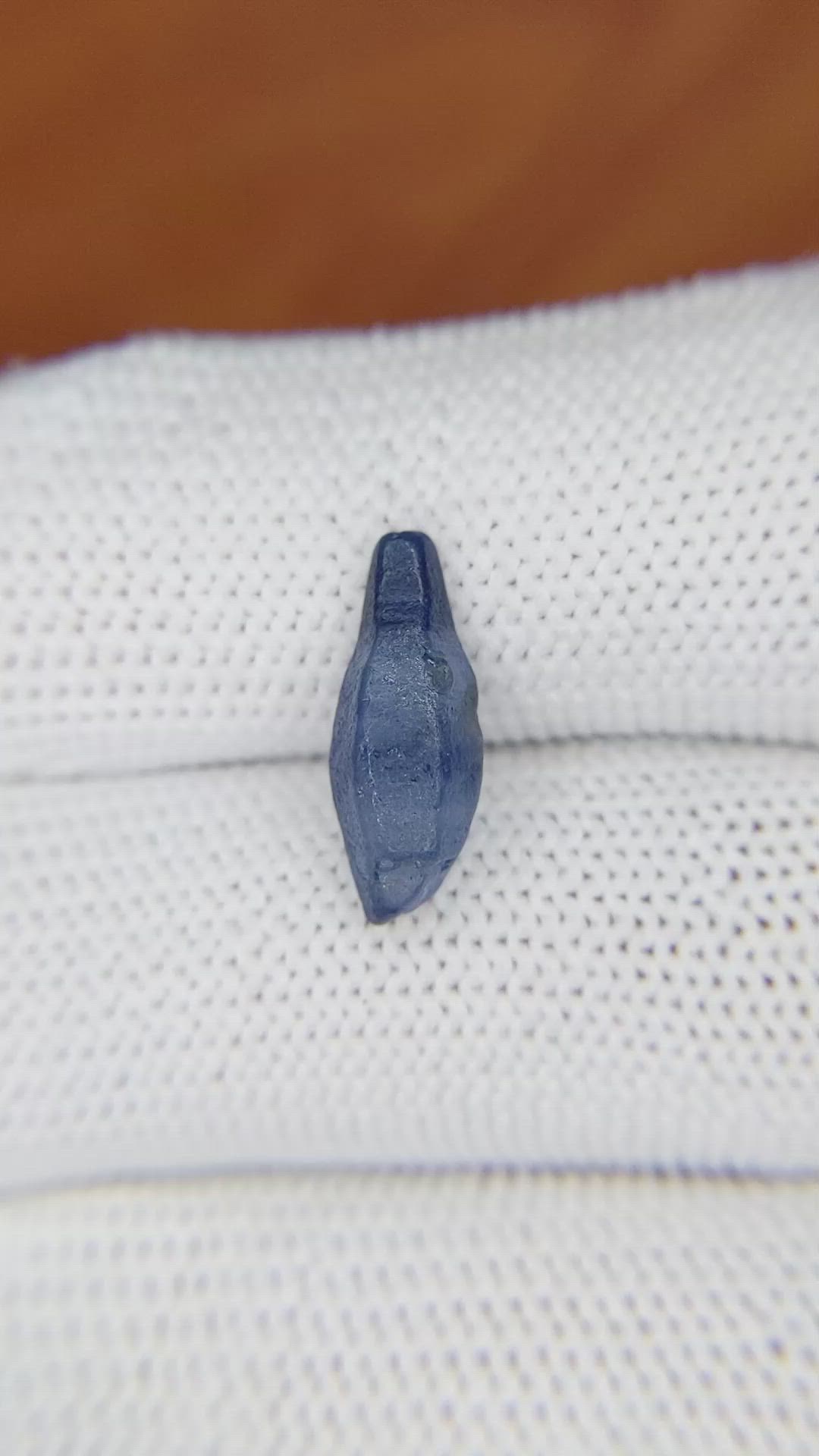 3.64 Ct. Blue Sapphire Crystal from Ceylon (Sri Lanka) Size Video