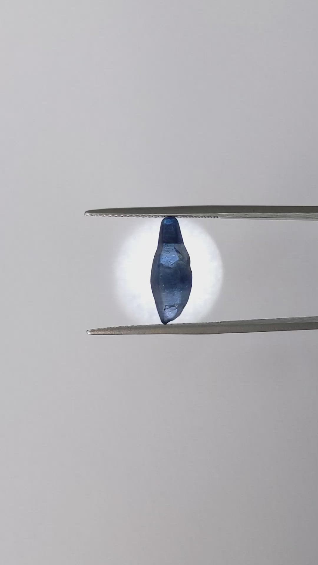 3.64 Ct. Blue Sapphire Crystal from Ceylon (Sri Lanka) Size Video