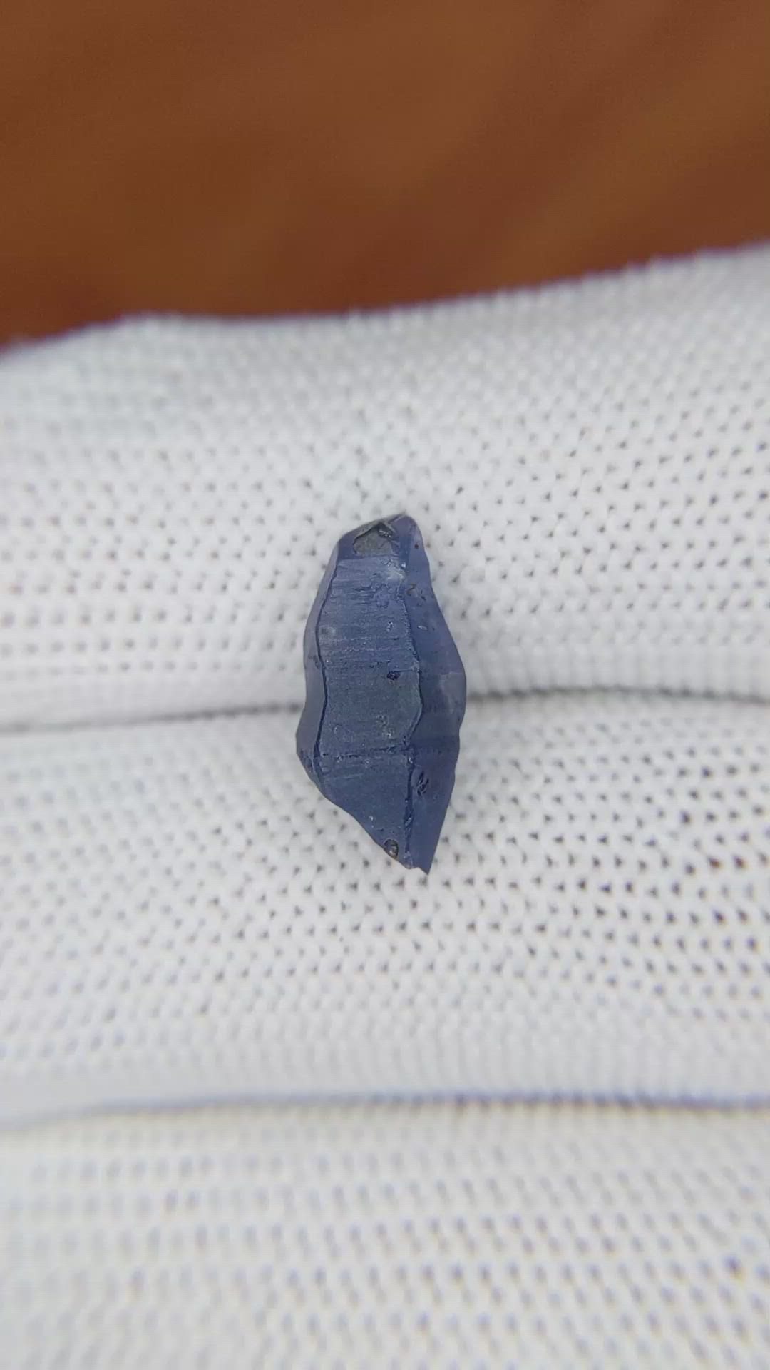 4.97 Ct. Blue Sapphire Crystal from Ceylon (Sri Lanka) Size Video