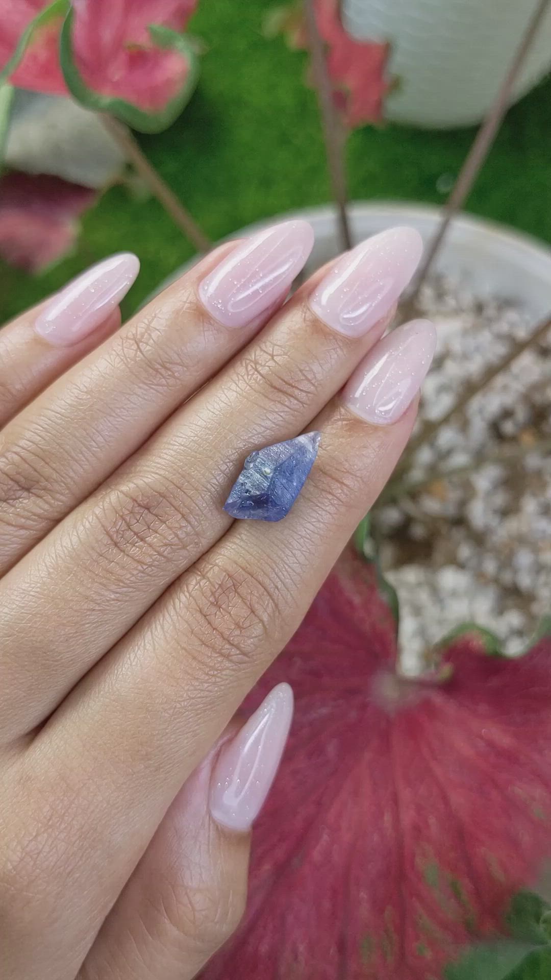 6.48 Ct. Blue Sapphire Crystal from Ceylon (Sri Lanka) Size Video