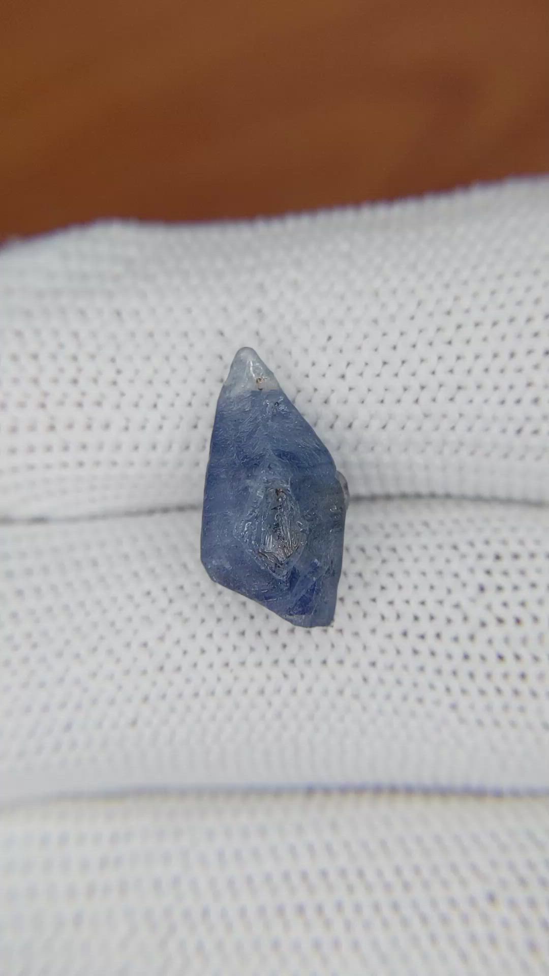6.48 Ct. Blue Sapphire Crystal from Ceylon (Sri Lanka) Size Video