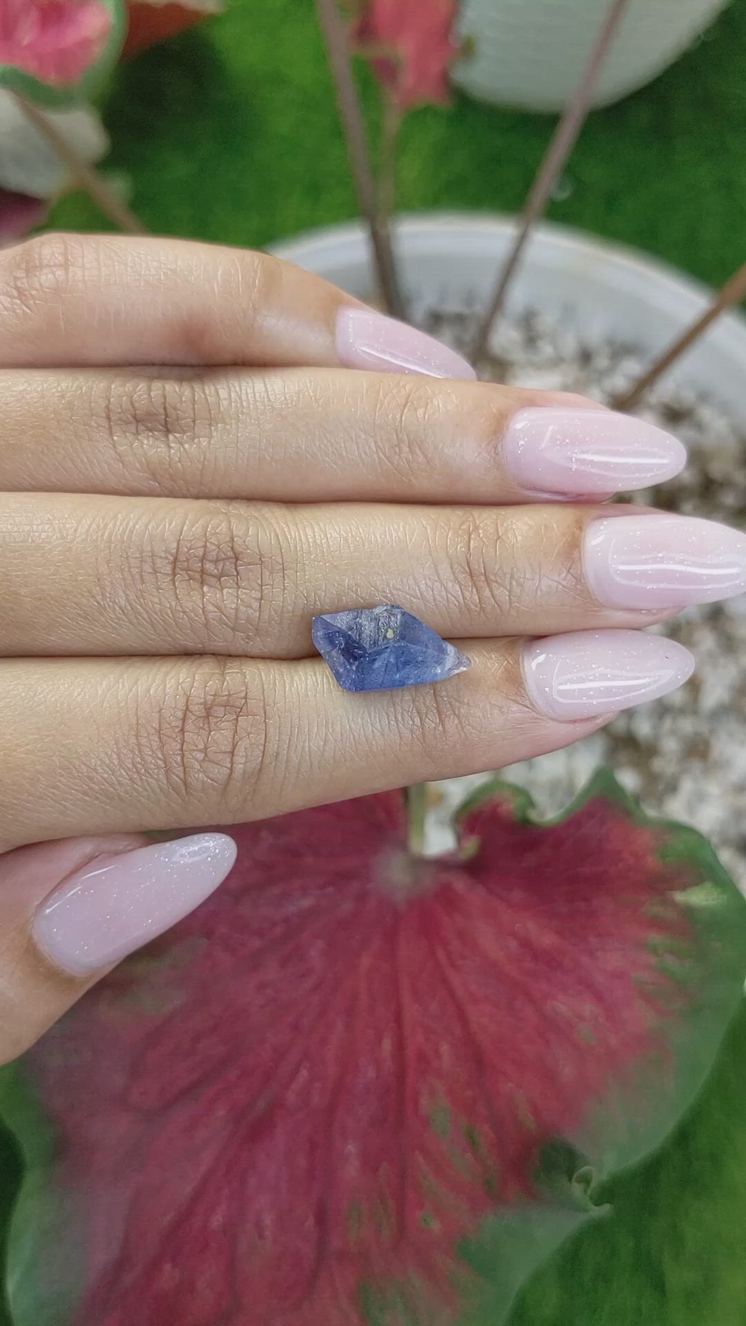 6.48 Ct. Blue Sapphire Crystal from Ceylon (Sri Lanka) Size Video