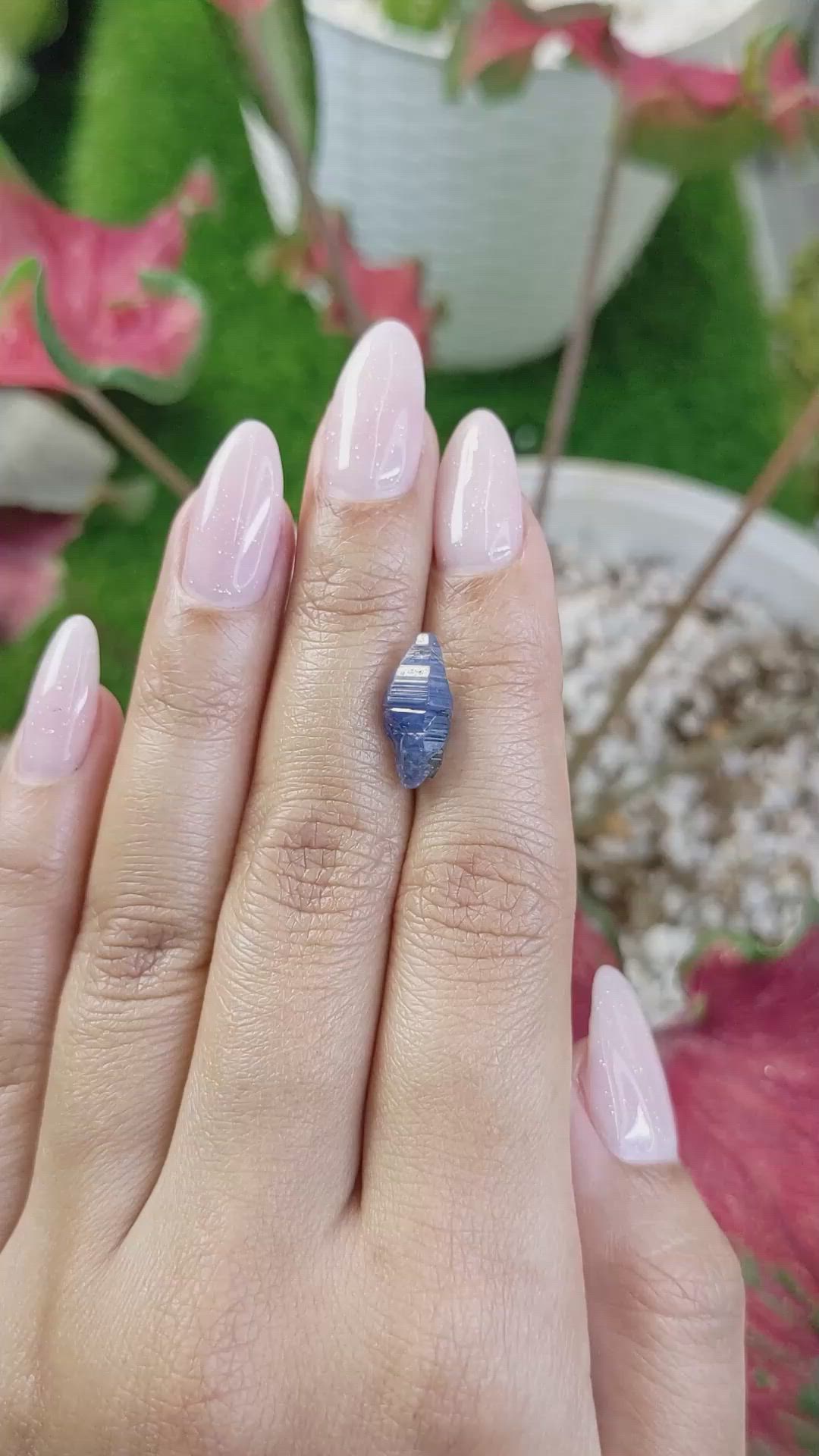 4.75 Ct. Blue Sapphire Crystal from Ceylon (Sri Lanka) Size Video