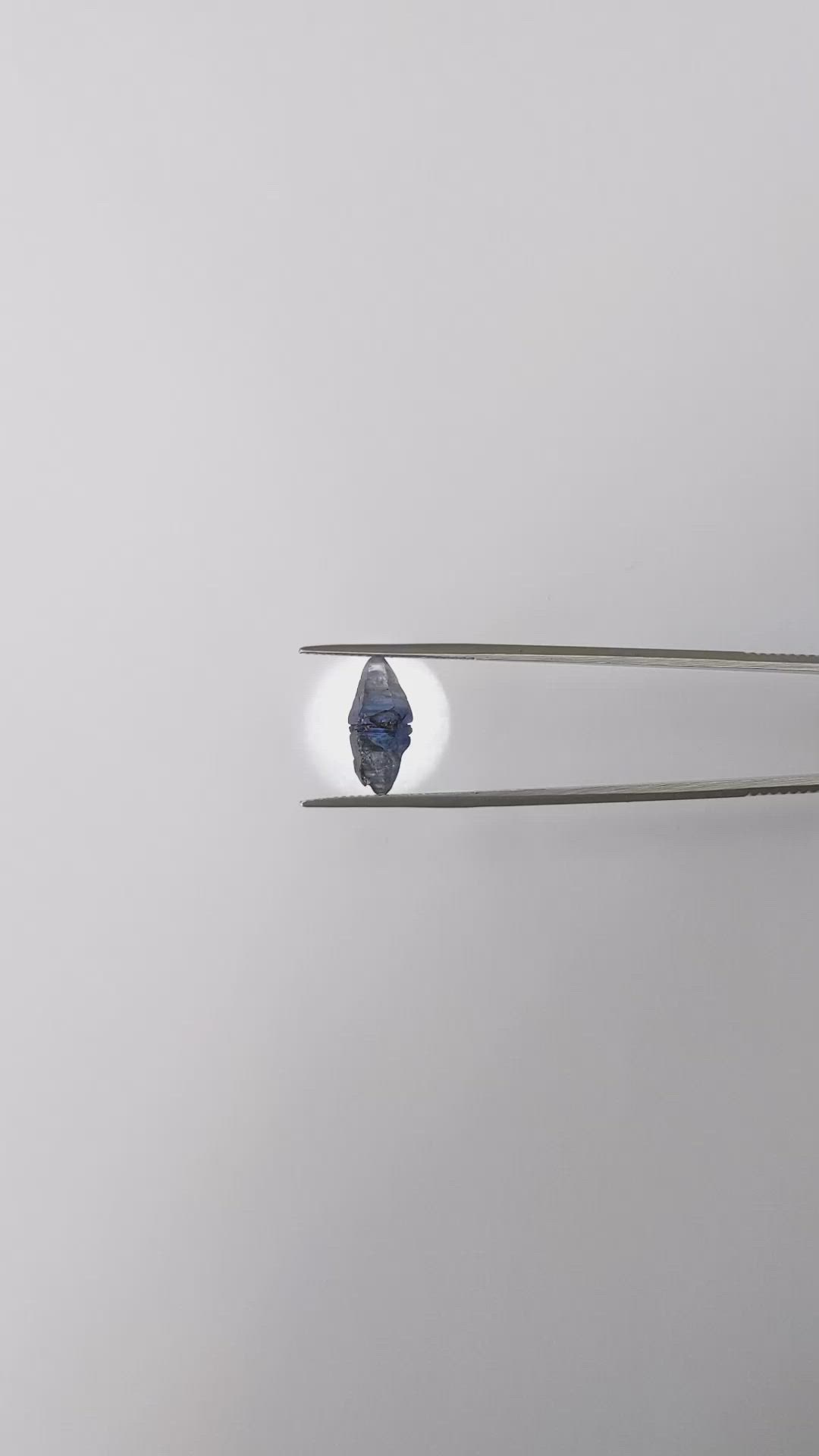 4.75 Ct. Blue Sapphire Crystal from Ceylon (Sri Lanka) Size Video